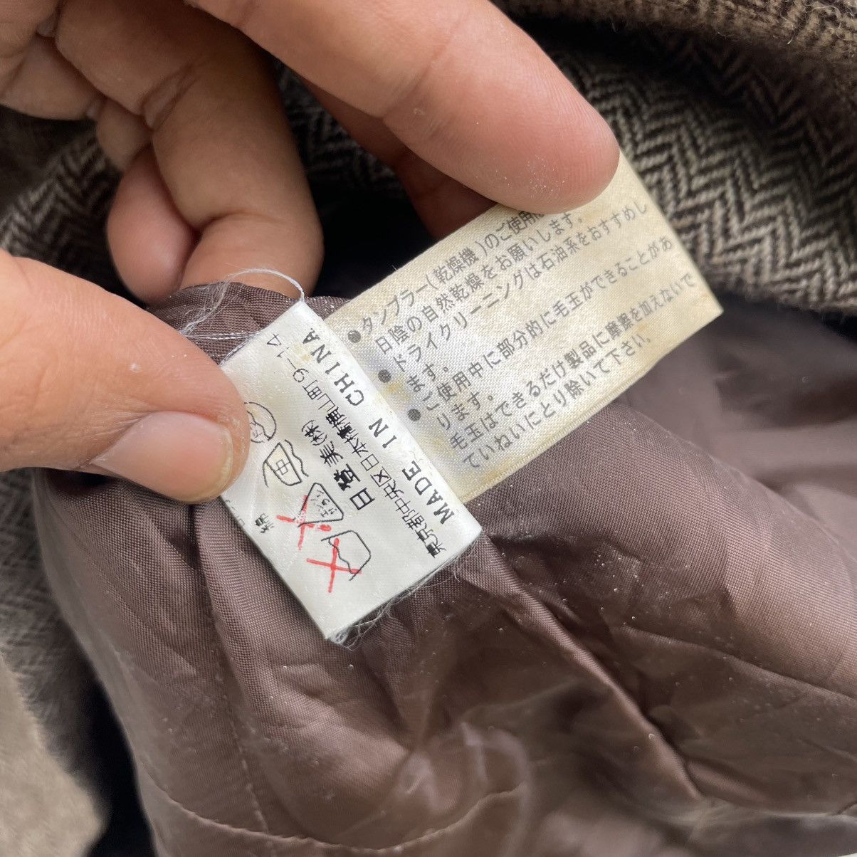 Chaps Ralph Lauren × Polo Ralph Lauren 💥Vintage Chaps Ralph Lauren Herringbone Hooded Zipper Jacket Size US M / EU 48-50 / 2 - 8 Thumbnail