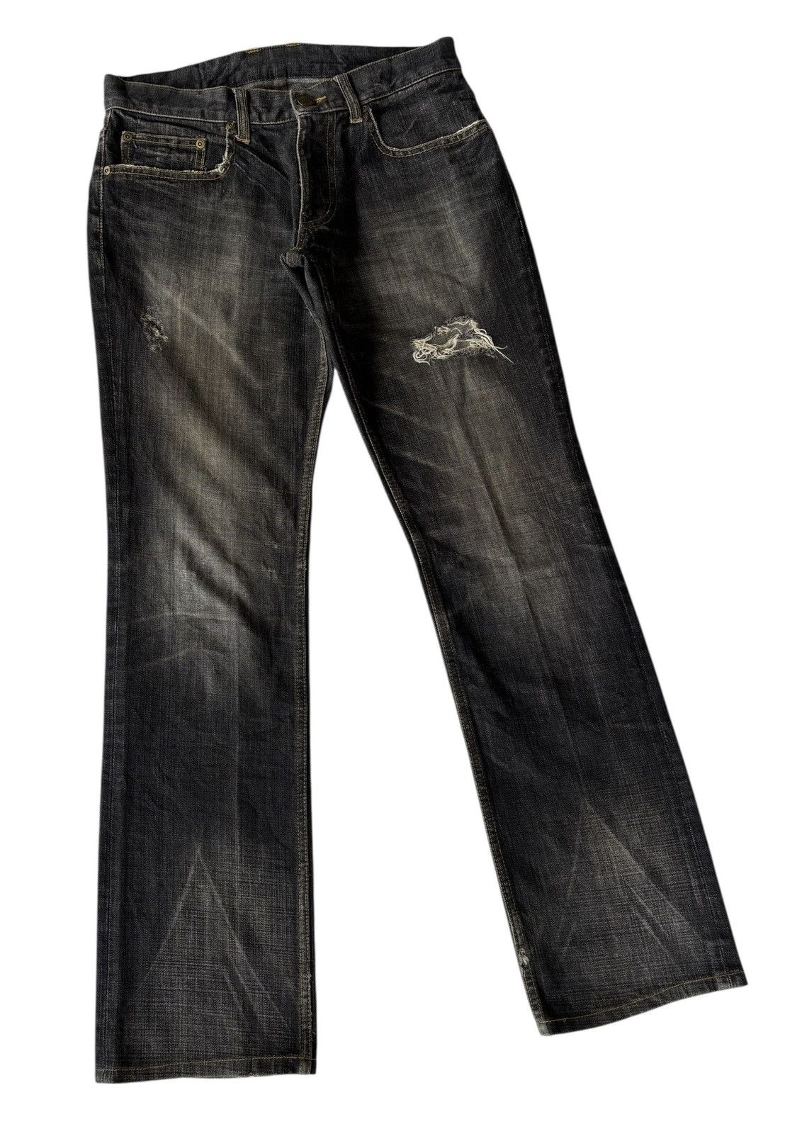 Tornado Mart Vintage Monsieur NICOLE Bootcut Denim Jeans Low Rise Flare Size US 31 - 3 Thumbnail