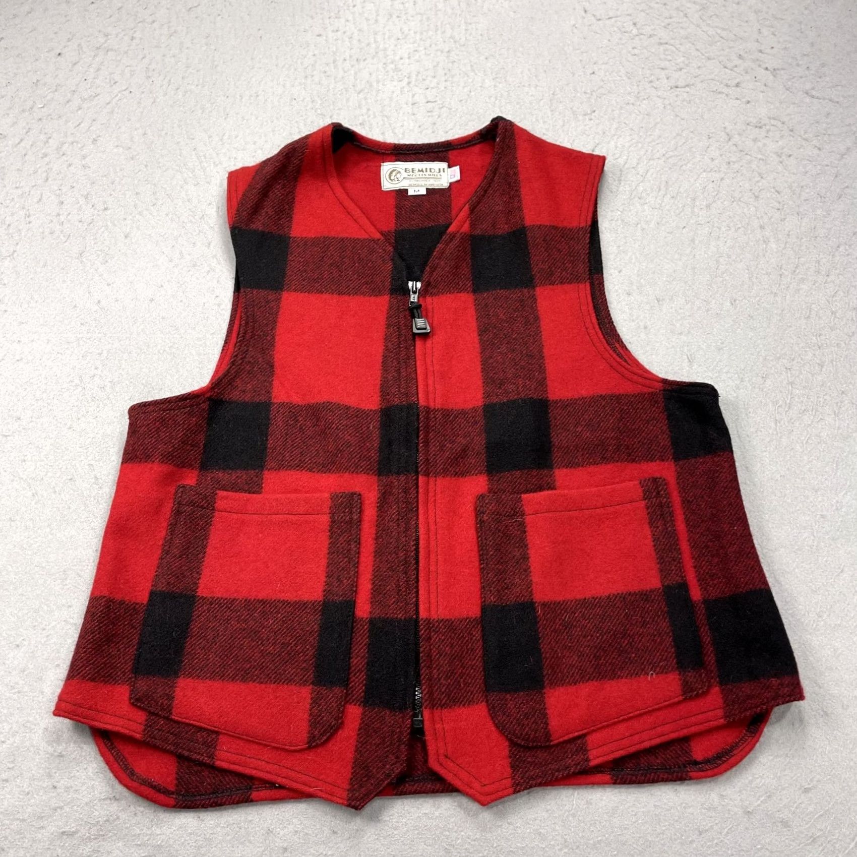 Vintage VINTAGE Bemidji Woolen Mills Vest Mens M Red Buffalo Plaid Full Zip USA Vest Mens M Red Buffalo Plaid Full Zip USA Size US M / EU 48-50 / 2 - 2 Thumbnail