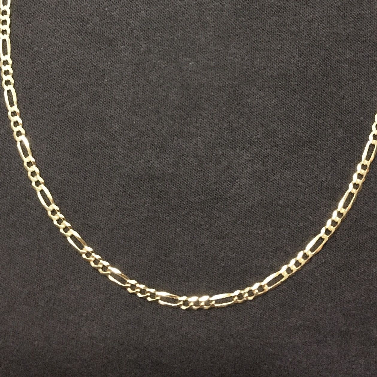 Jewelry Gold Chain 14k Gold Vermeil Figaro 20in 3mm 925 Italy Size ONE SIZE - 2 Thumbnail