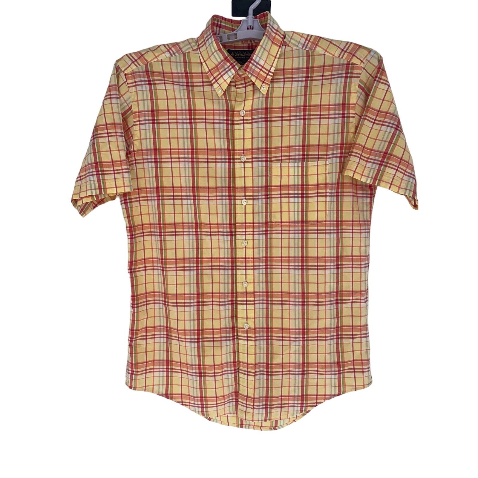 Brooks Brothers Brooks Brothers Mens Plaid Buttondown Shirt Size US M / EU 48-50 / 2 - 1 Thumbnail