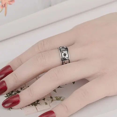 Designer × Jewelry Size us10 Poker Deck Scale Ring Size ONE SIZE - 3 Thumbnail