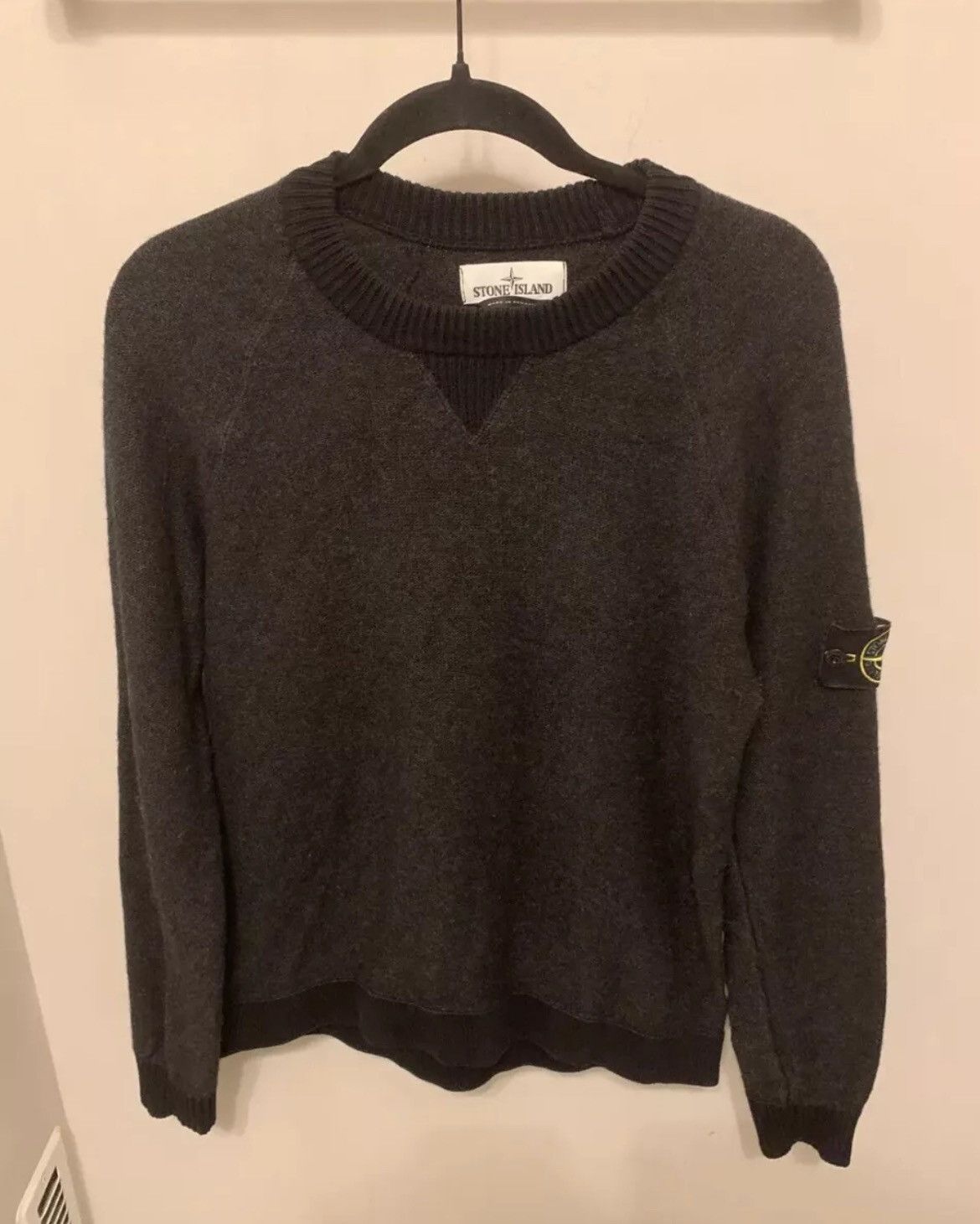 Stone Island Stone Island Wool Sweater Size M Gray and Black Size US M / EU 48-50 / 2 - 1 Thumbnail