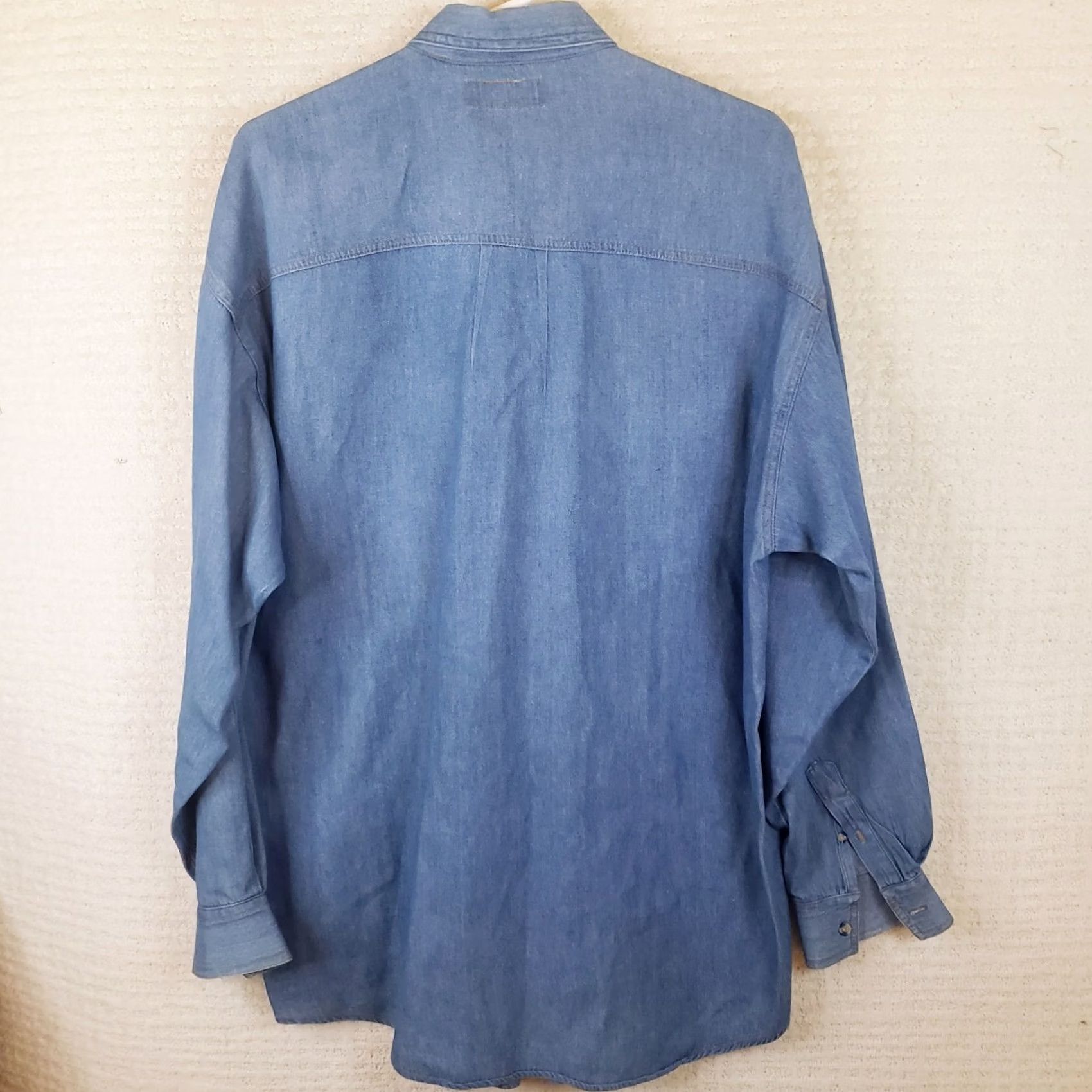 Denime Robert Stock Men's L Classic Chambray Denim Button Down Shirt Size US L / EU 52-54 / 3 - 5 Thumbnail