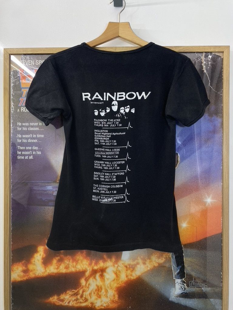 Band Tees × Rainbow × Vintage 1981 Rainbow Difficult To Cure World Tour Concert Band Tee Size US M / EU 48-50 / 2 - 2 Thumbnail