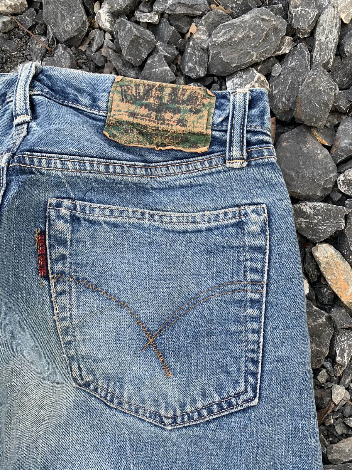 Kapital BLUE BLUE JAPAN INDIGO SELVEDGE RUSTY DISTRESSED DENIM Size US 31 - 13 Thumbnail