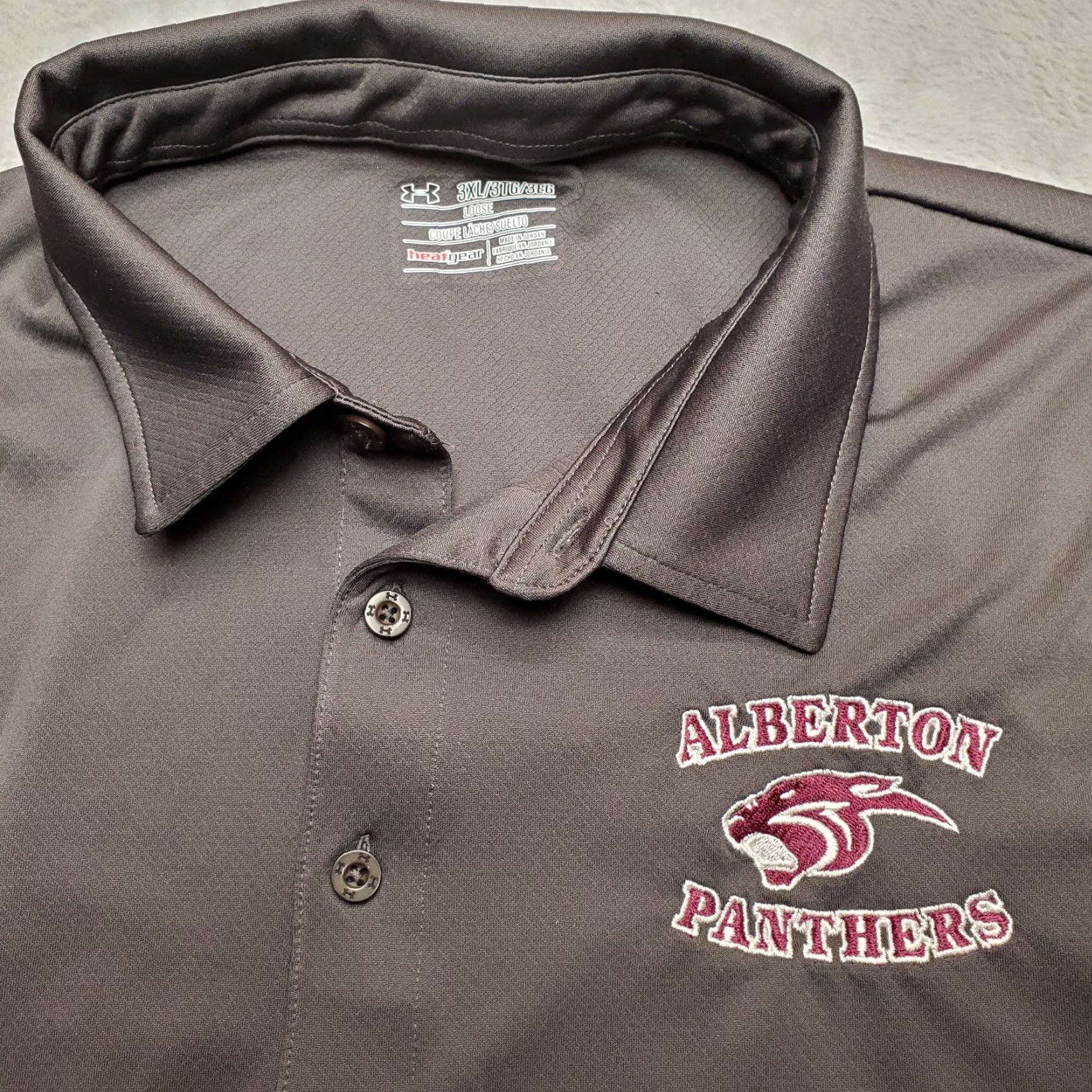 Under Armour Under Armour Shirt Mens 3XL Gray Polo Loose Fit Polyester Collared Short Sleeve Breathable UV Logo Embroidered 90s Panthers Size US XXL / EU 58 / 5 - 4 Thumbnail
