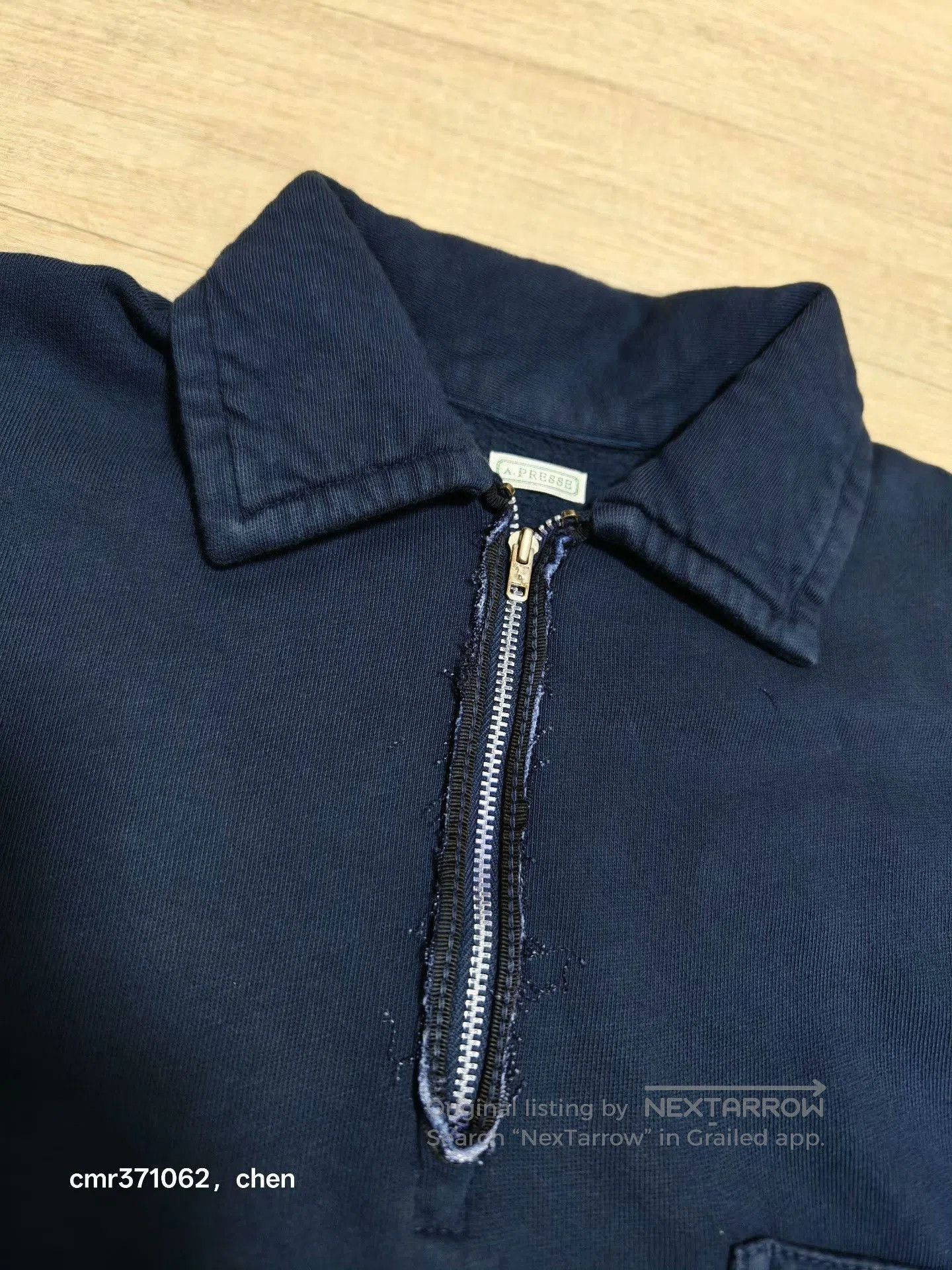 A.PRESSE a.presse 26ss Vintage Half Zip Sweatshirt. Size US M / EU 48-50 / 2 - 4 Thumbnail