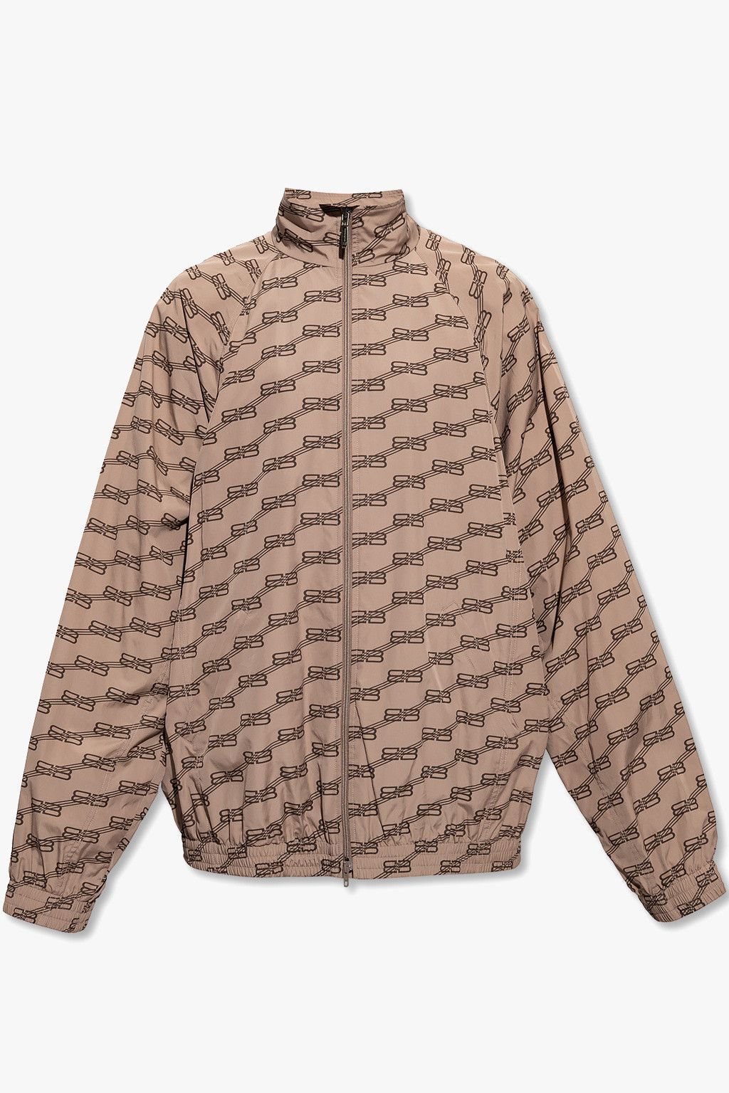 Balenciaga o1w1db11224 BB Monogram Fit Tracksuit Jacket in Brown Size US XS / EU 42 / 0 - 1 Thumbnail