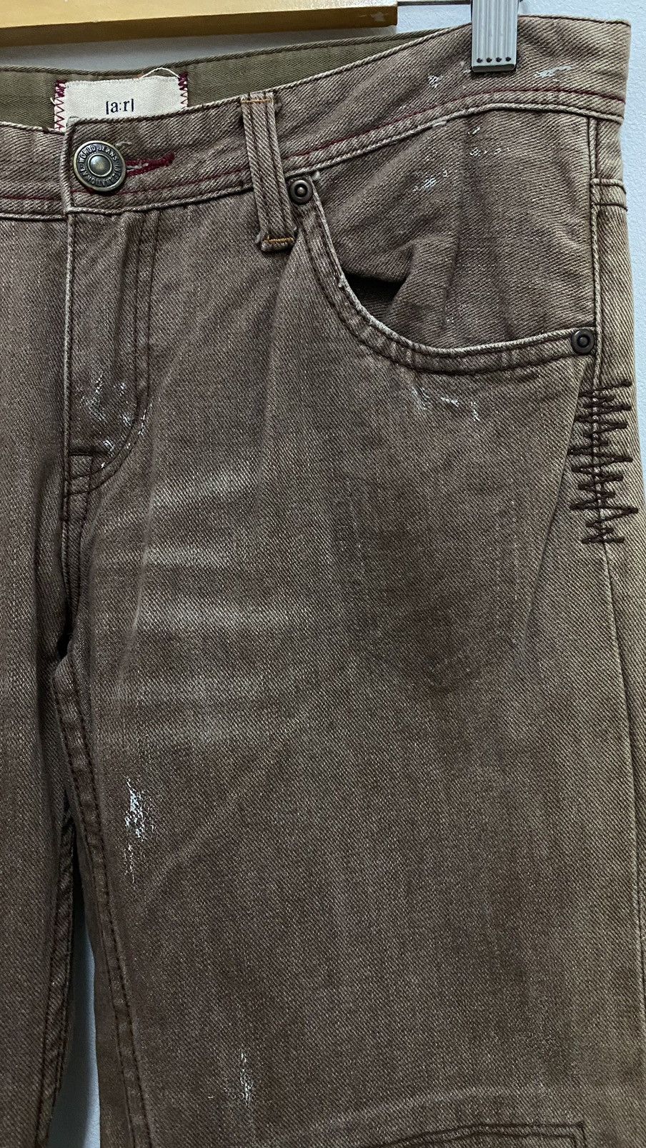 If Six Was Nine × Japanese Brand × Tornado Mart Distressed Denim Patchwork Chocolate Denim Jeans Size US 31 - 13 Thumbnail