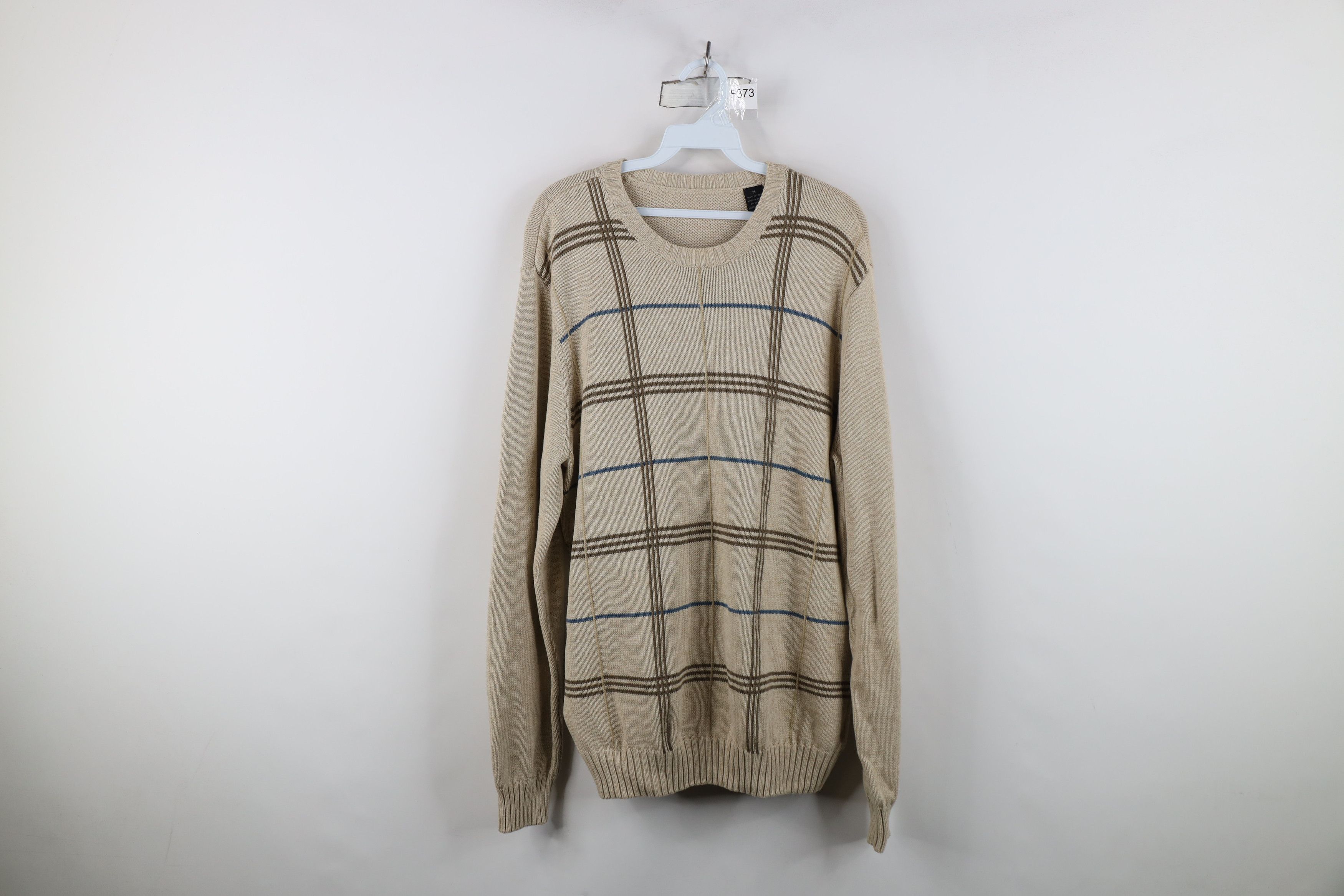 Vintage Vintage 90s Streetwear Knit Checkered Crewneck Sweater Size US M / EU 48-50 / 2 - 1 Thumbnail