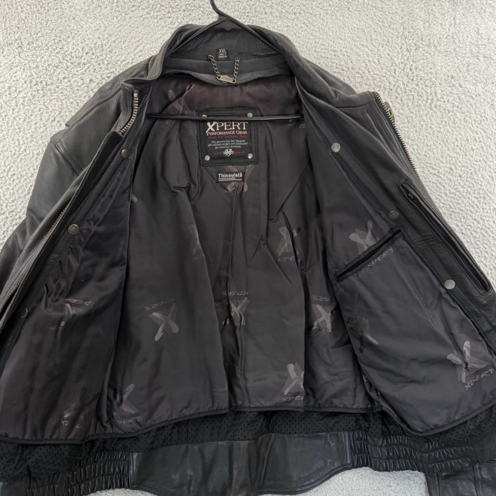 Vintage VINTAGE Xpert Performance Gear Jacket Mens 2XL Black Leather Motorcycle Biker Size US XXL / EU 58 / 5 - 6 Thumbnail