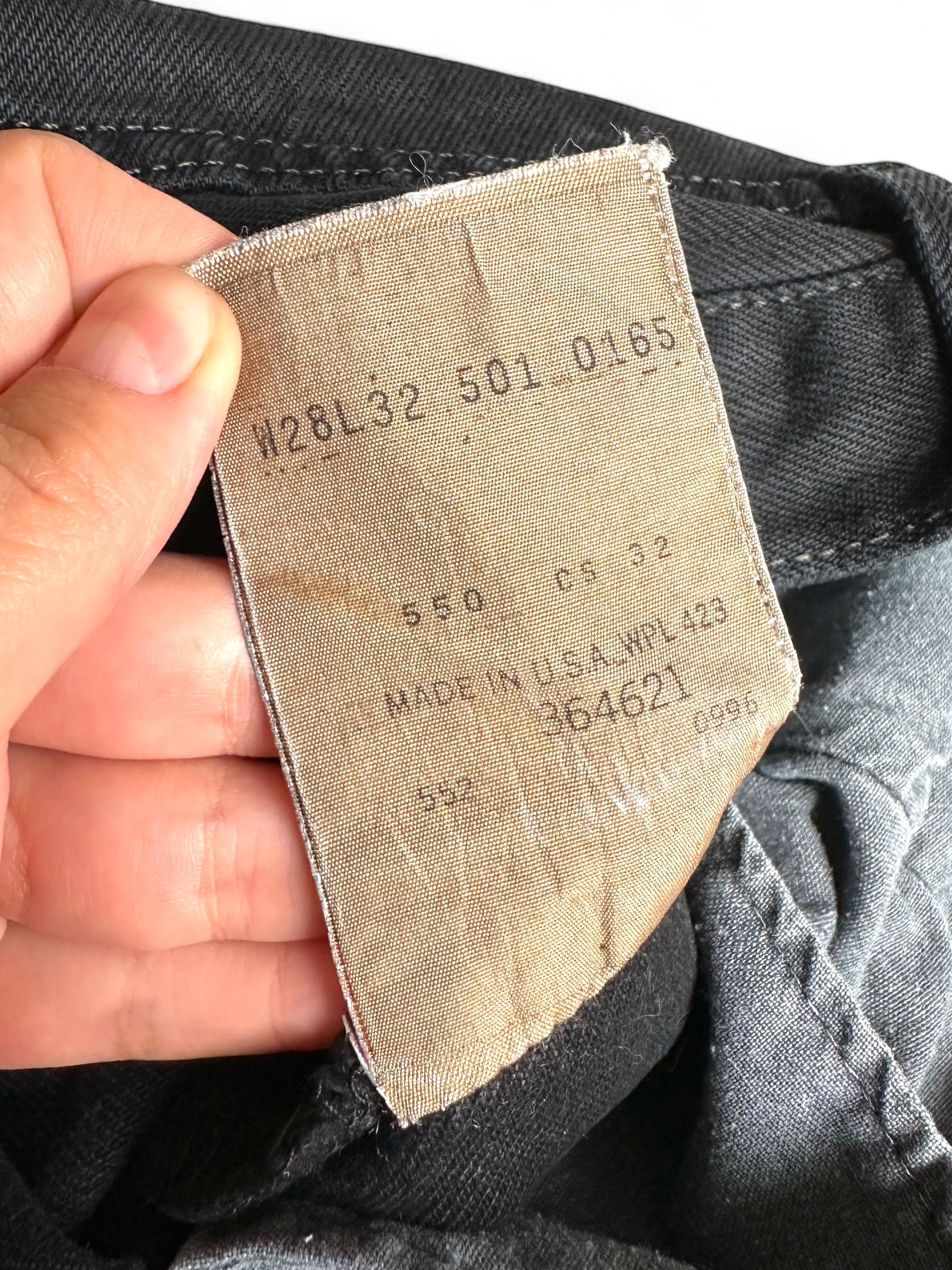 Levi's × Vintage Vintage 90's Made in USA Levi's Black Straight Jeans Size 28" / US 6 / IT 42 - 6 Thumbnail