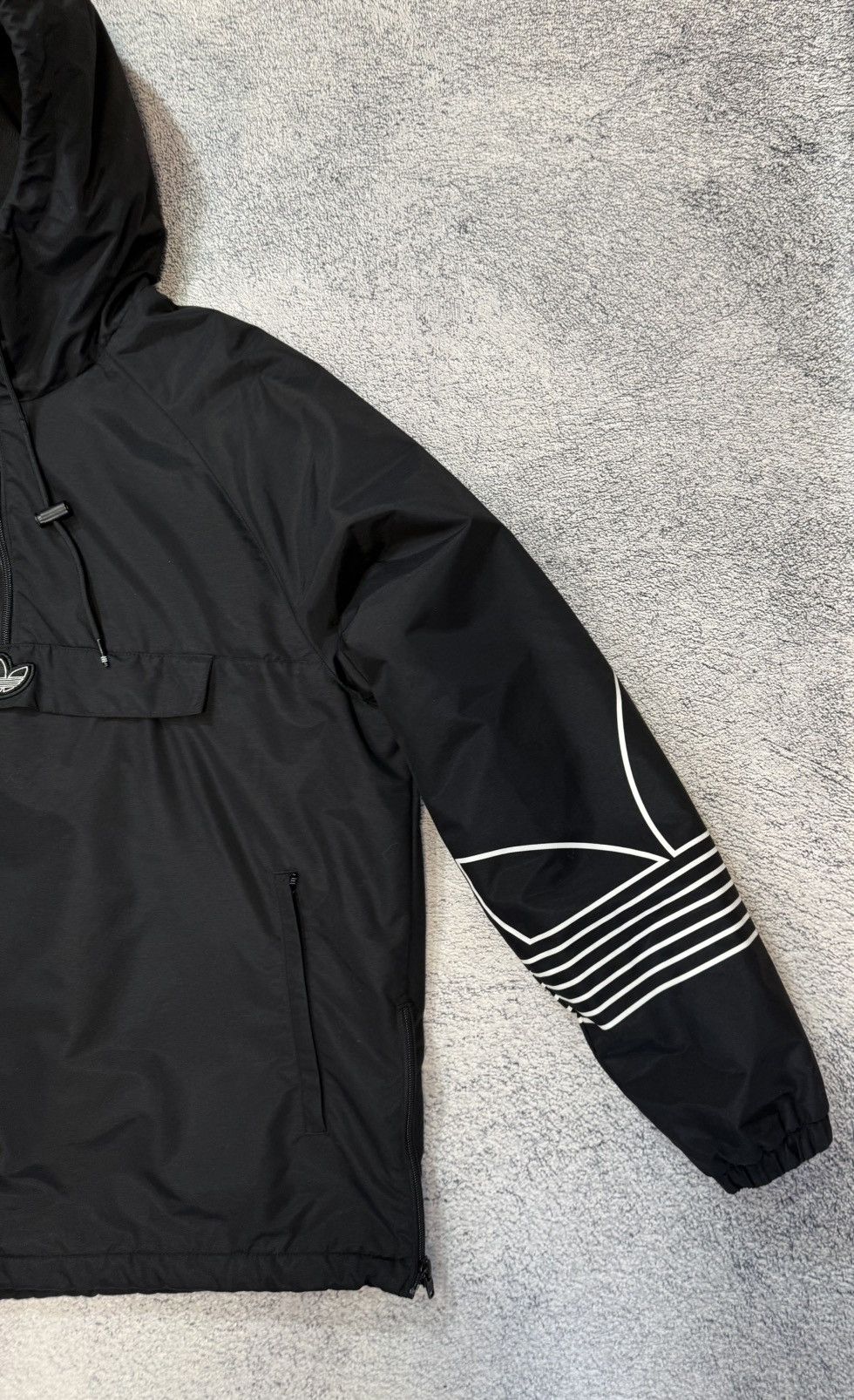 Adidas Adidas Originals Outline Anorak Jacket Black Men M Hooded Size US M / EU 48-50 / 2 - 3 Thumbnail
