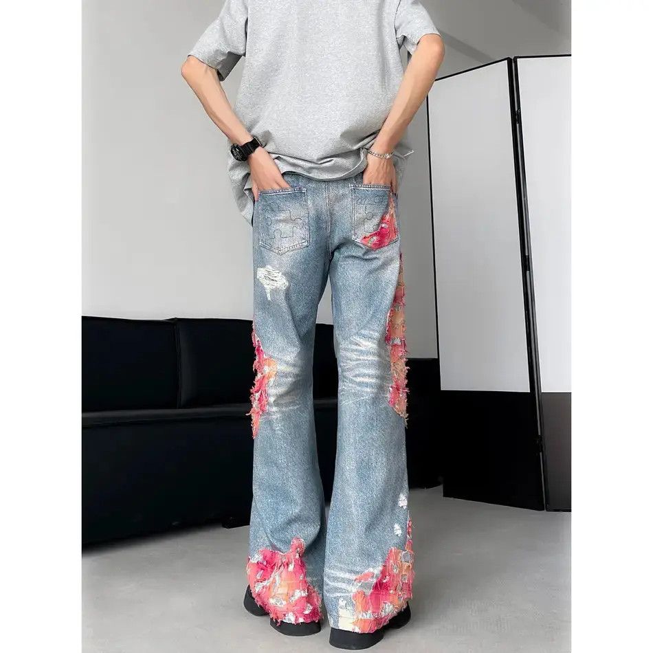 Japanese Brand Retro loose straight leg wide leg jeans Size US 30 / EU 46 - 3 Thumbnail