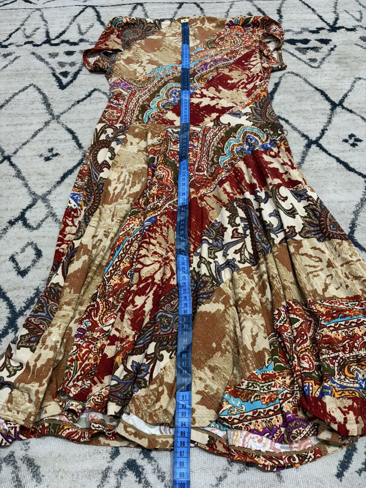 Lauren Ralph Lauren Vintage Lauren Ralph Lauren Batik Pattern Women Midi Dress Size M / US 6-8 / IT 42-44 - 15 Thumbnail