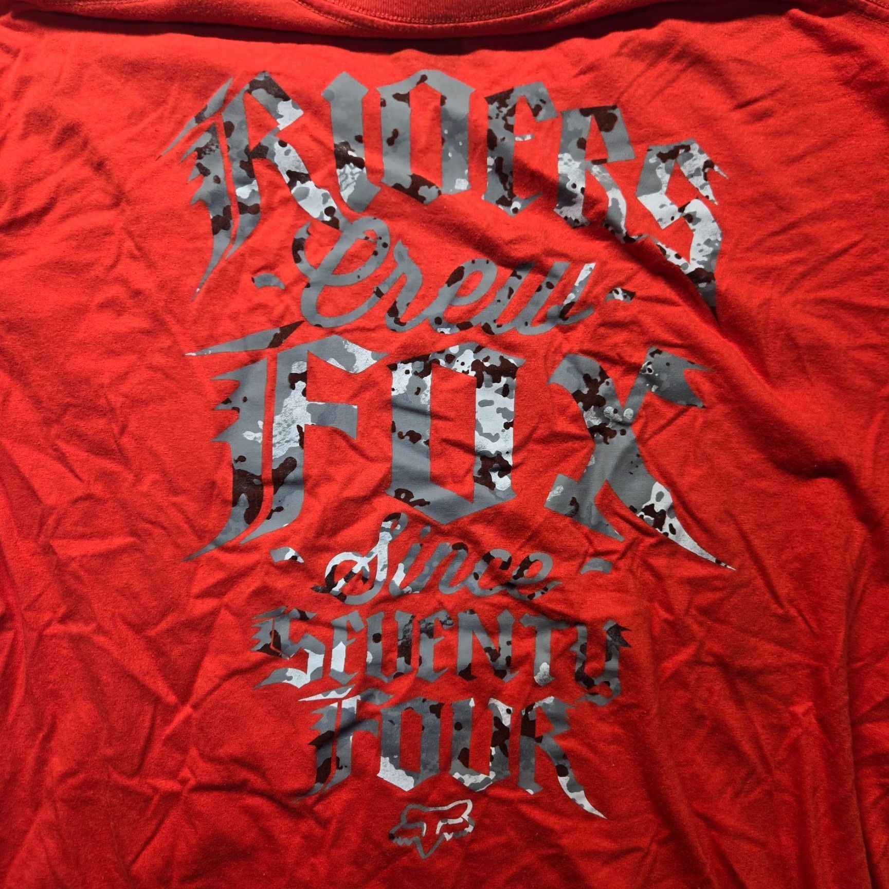 Fox Racing Fox Racing T-Shirt Men's XL Red Short Sleeve Cotton Racing American 2020s Size US XL / EU 56 / 4 - 8 Thumbnail