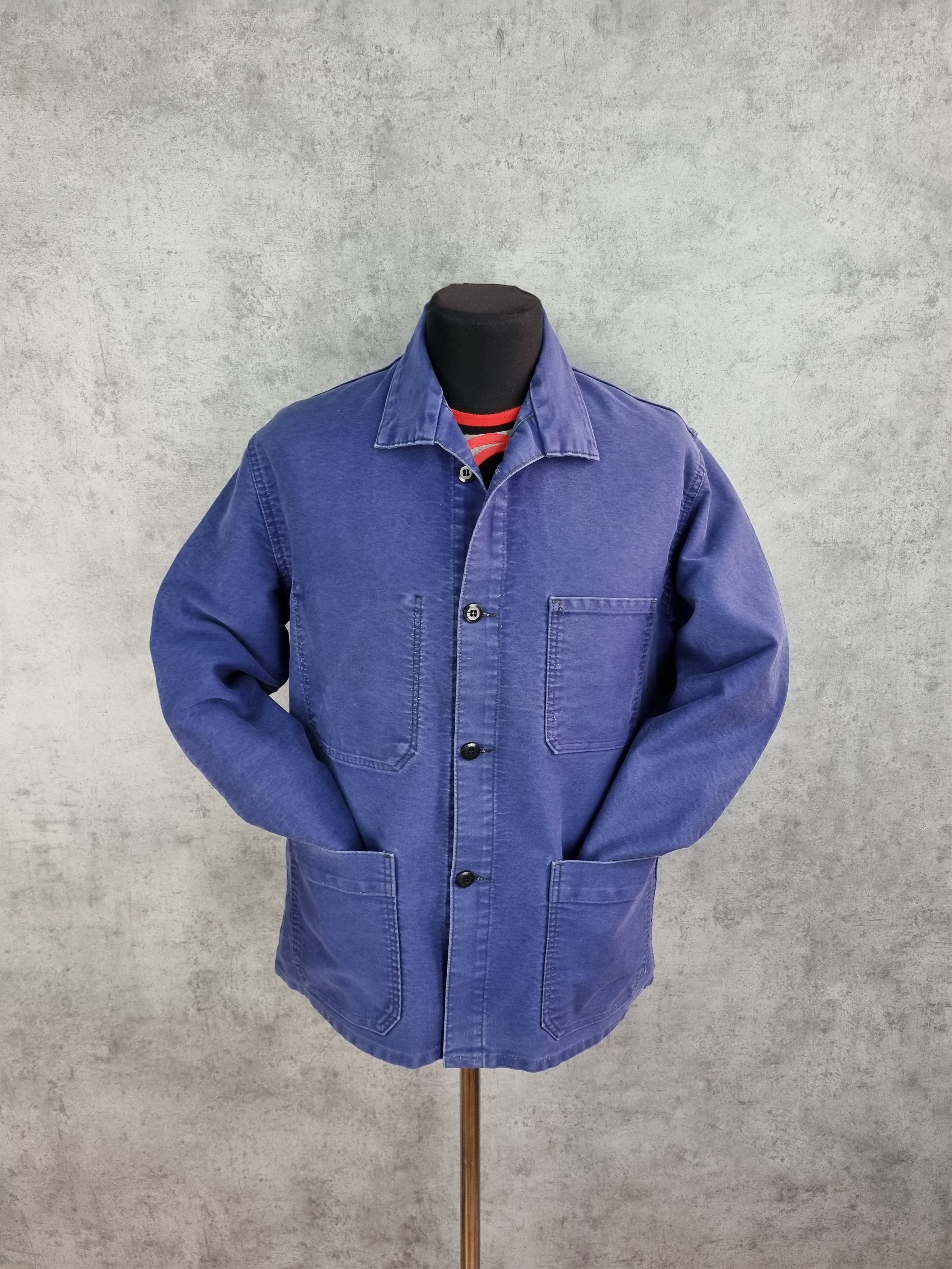 Le Laboureur Vintage French Chore Worker Relaxed Fit Faded Light Jacket Size US XL / EU 56 / 4 - 5 Thumbnail