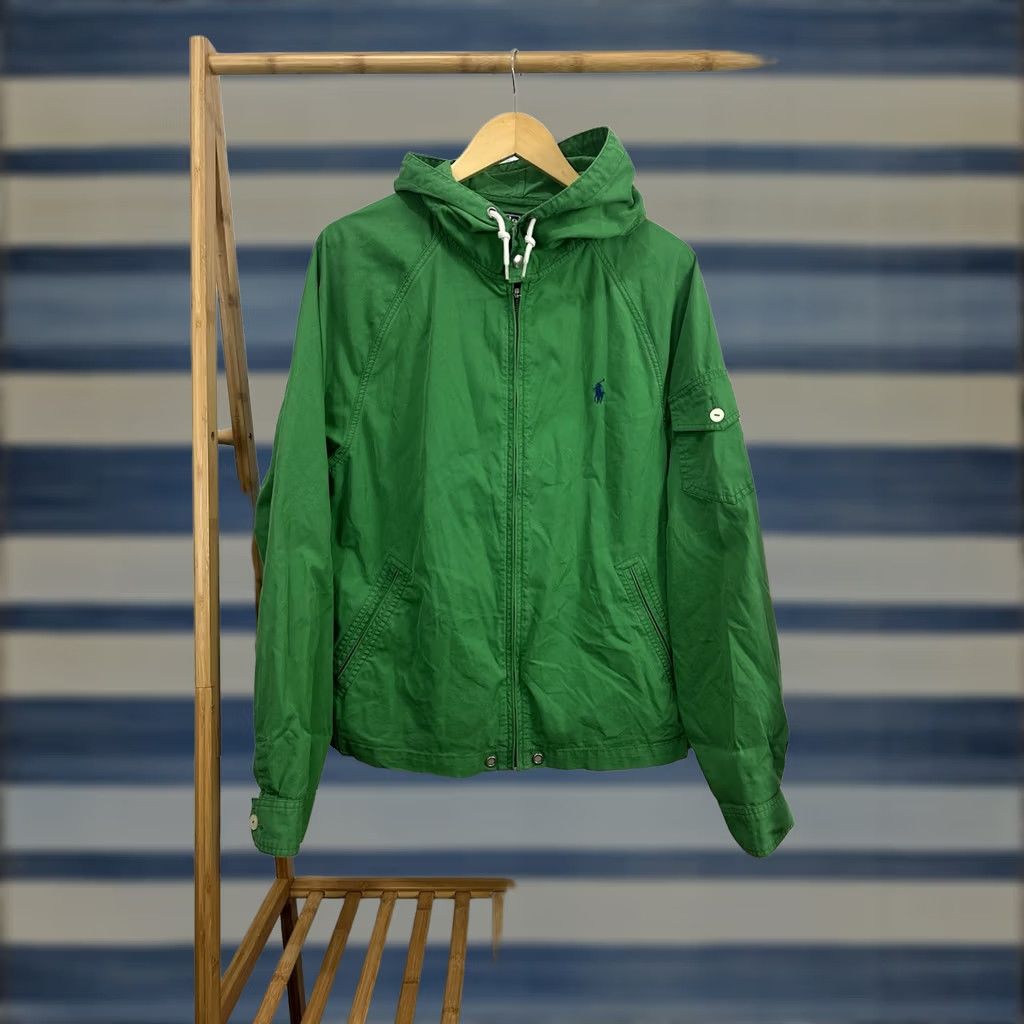 Polo Ralph Lauren VintAGE Polo Ralph Lauren Pony Full Zip Hooded Bold Green Poplin Jacket L Polo Ralph Lauren Jacket Green Hooded Windbreaker Mens Size L Size US L / EU 52-54 / 3 - 1 Thumbnail