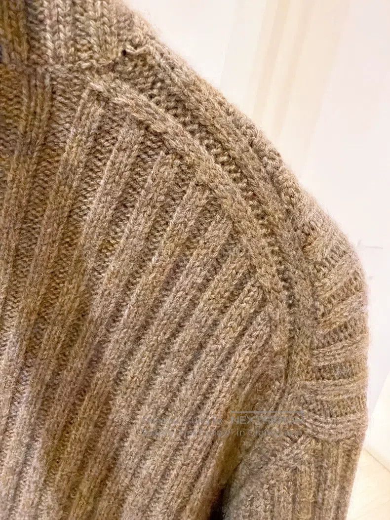 Loro Piana Loro Piana Moss Green Baby Cashmere Knit Crew Neck Sweater Size XS / US 0-2 / IT 36-38 - 6 Thumbnail