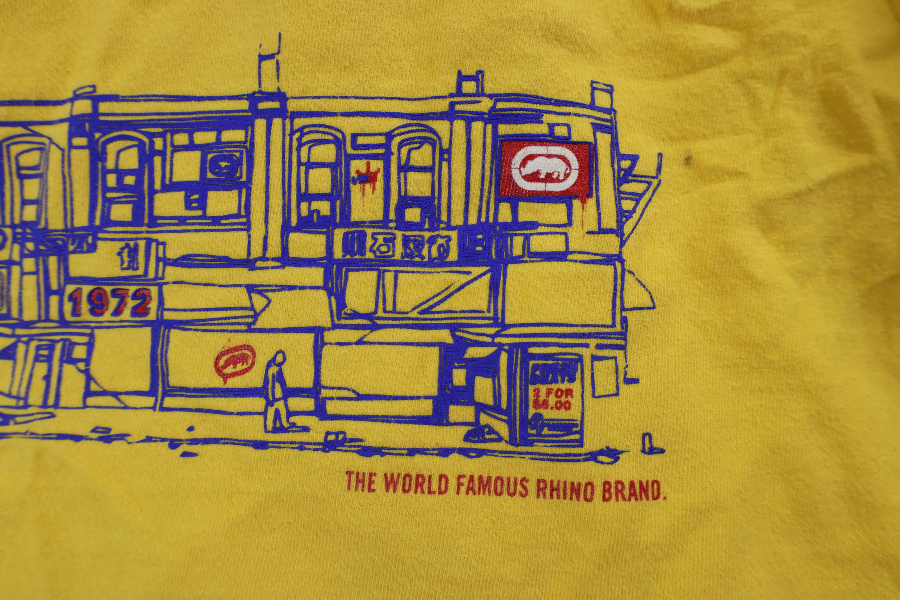 Ecko Unltd. × Vintage Vintage 90s Y2K Ecko Spell Out Baggy Fit T-Shirt Yellow Size US L / EU 52-54 / 3 - 6 Thumbnail