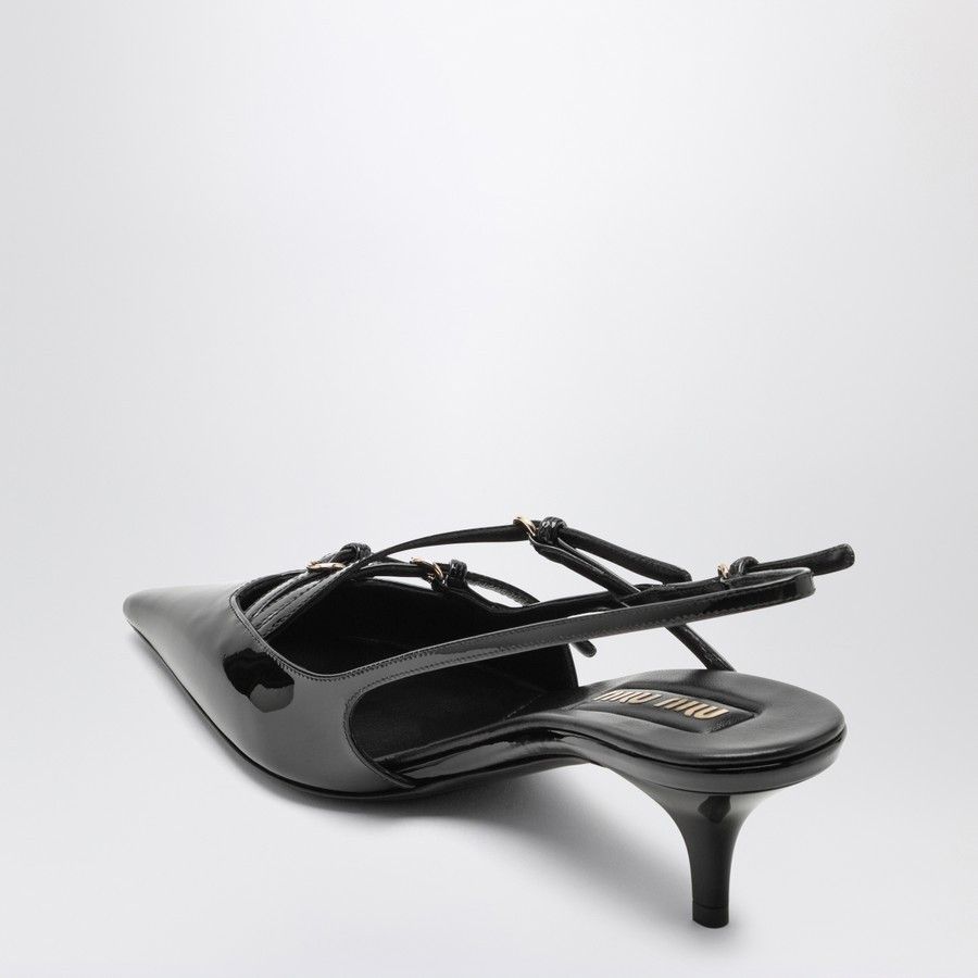 Miu Miu o1d2blof0924 Leather Slingback in Black Size US 7 / IT 37 - 4 Thumbnail