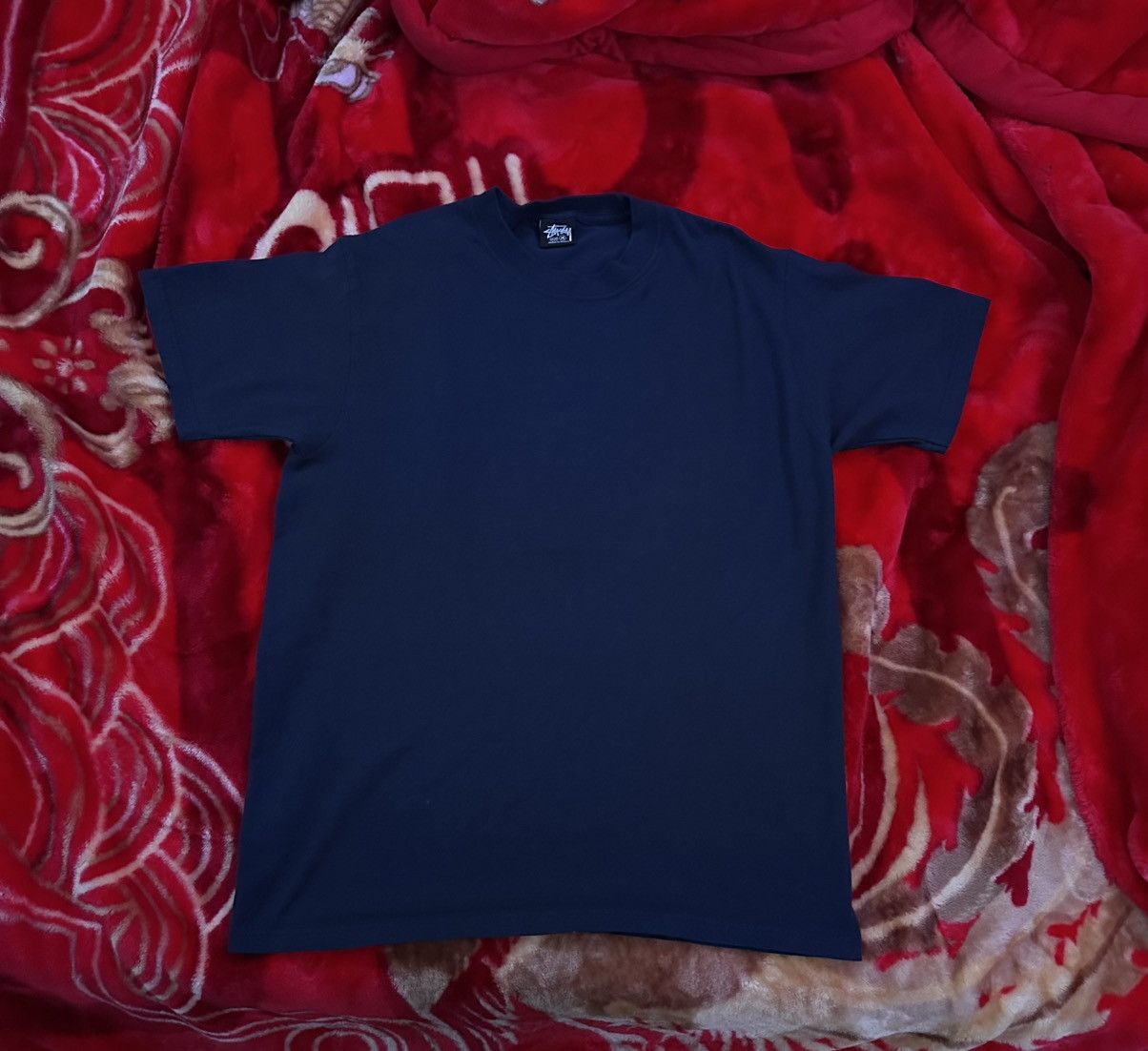 Stussy Navy Blue Stussy Mens Medium Skate Surf Streetwear Shirt Size US M / EU 48-50 / 2 - 1 Thumbnail