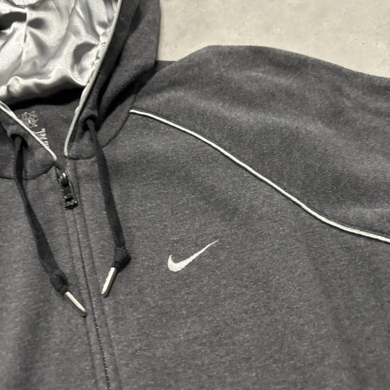 Nike × Vintage Crazy Vintage Y2K/2000s Black Nike Swoosh Essential Zip Up Hoodie! Size M / US 6-8 / IT 42-44 - 3 Thumbnail