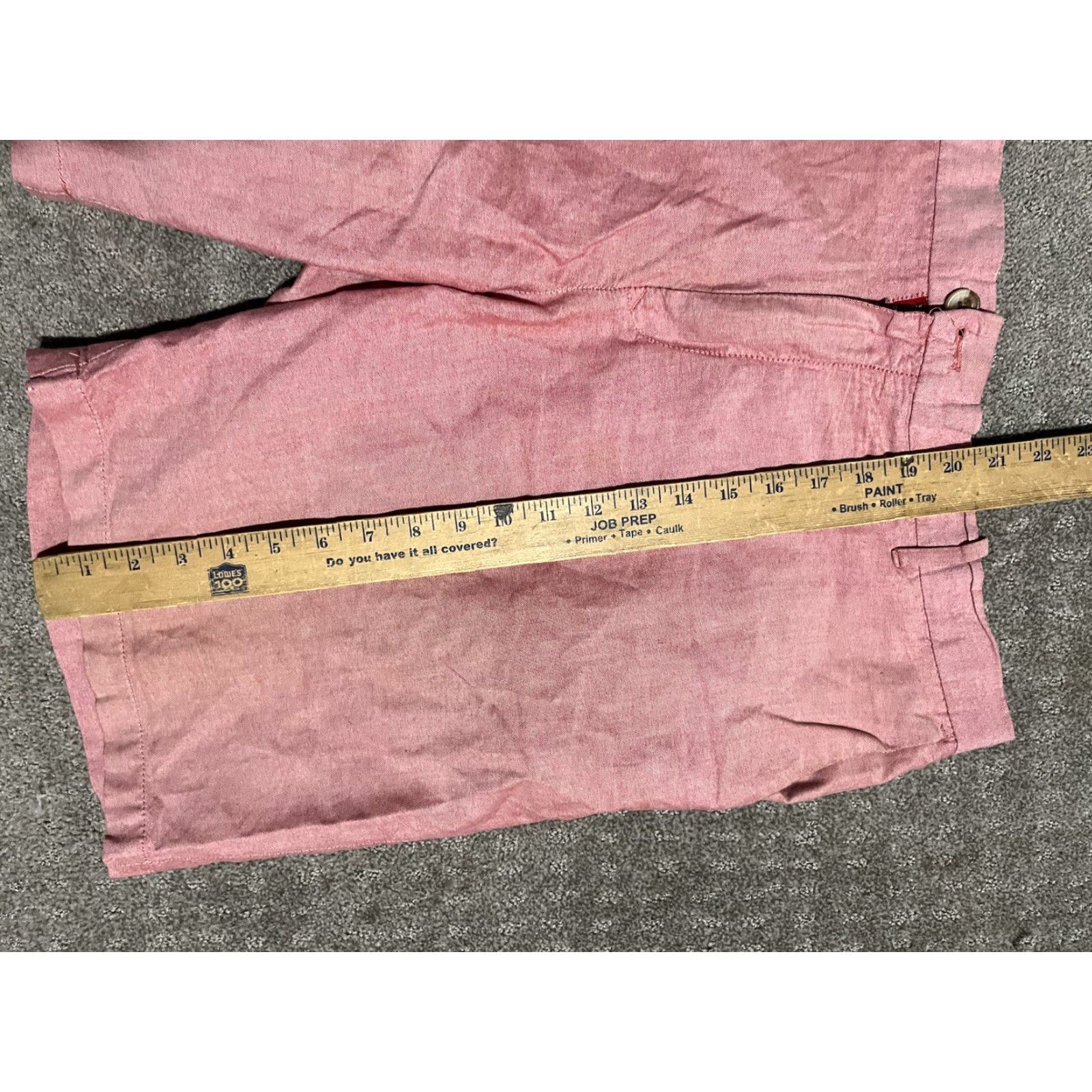 Izod VINTAGE IZOD Shirt Men Solid Flat Front Chino 40 Red, 9.5 Inseam, Size 40, Adults Mens Size US 40 / EU 56 - 5 Thumbnail