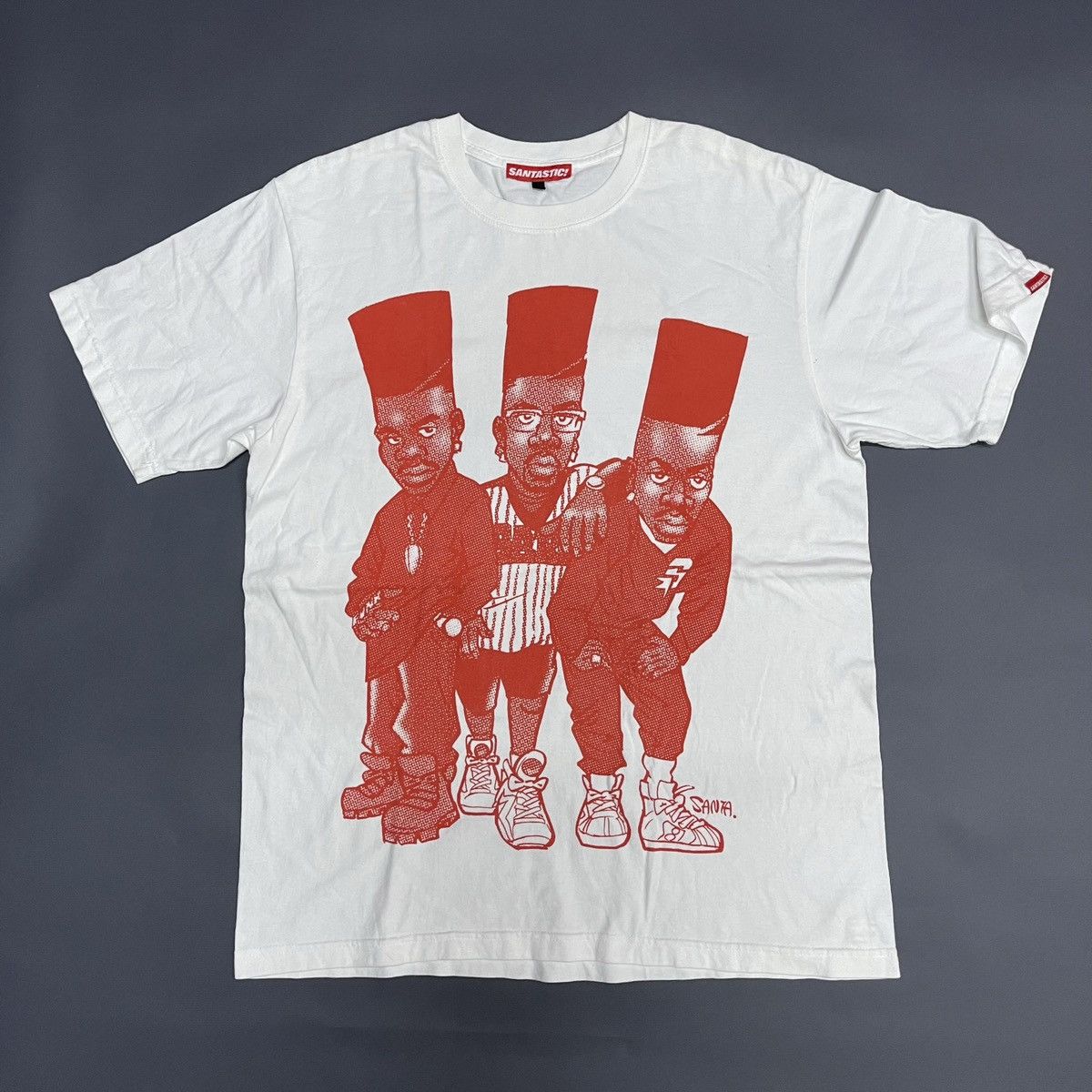 Designer × Japanese Brand × Rap Tees HIP HOP NEW JACK SWING x SANTASTIC SARU DESIGNER TEES Size US L / EU 52-54 / 3 - 2 Thumbnail
