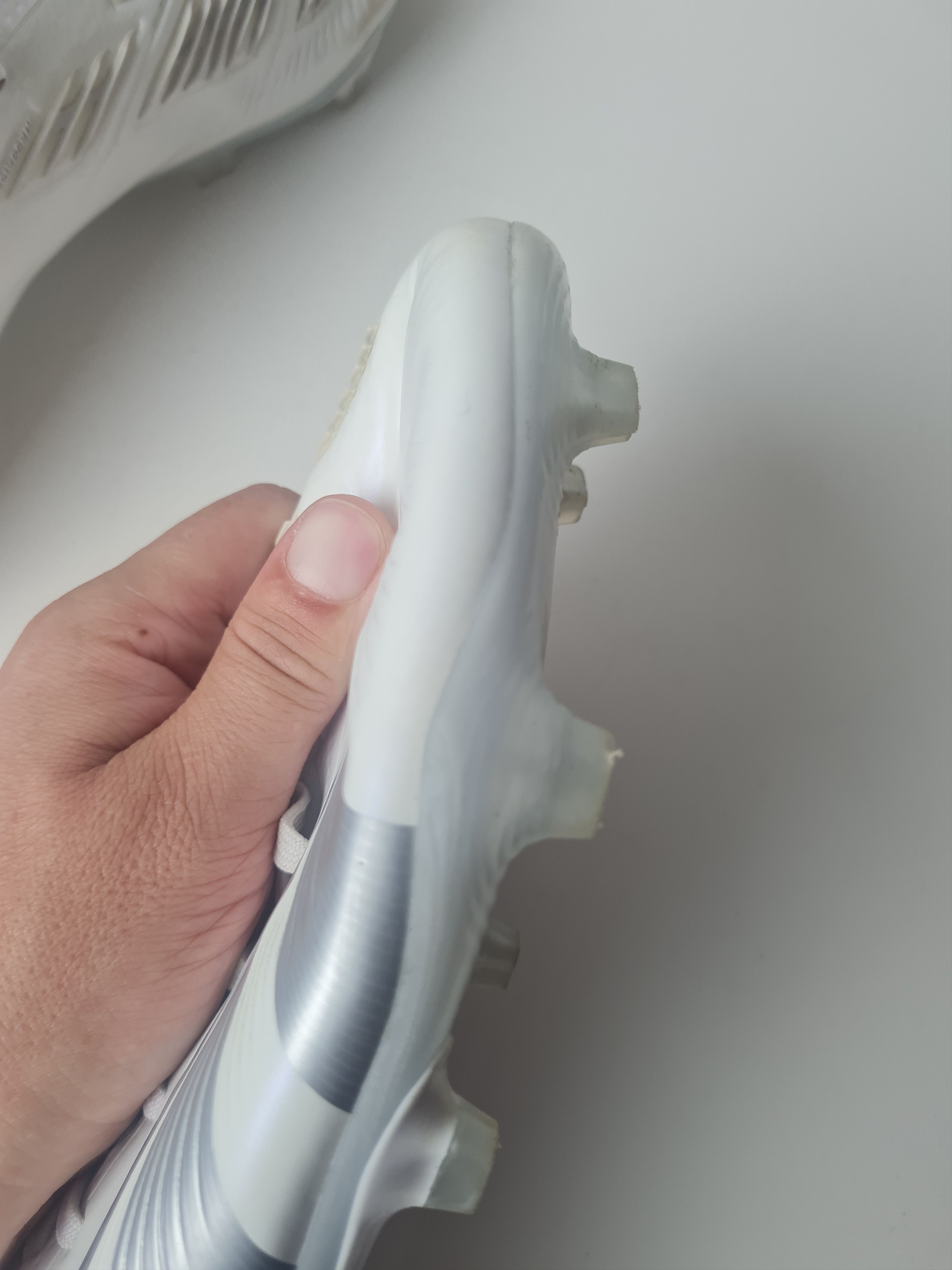 Adidas Football Soccer Adidas PREDATOR Pro FG Cleats White Silver Size US 12.5 / EU 45-46 - 16 Thumbnail
