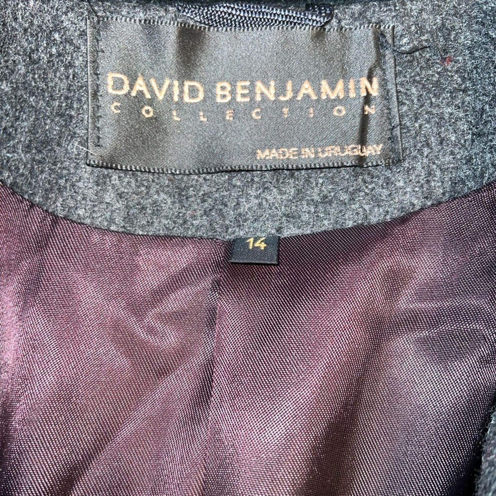 Vintage Awesome Vintage 90s David Benjamin Velvet Trim Wool Coat! Size XL / US 12-14 / IT 48-50 - 7 Thumbnail