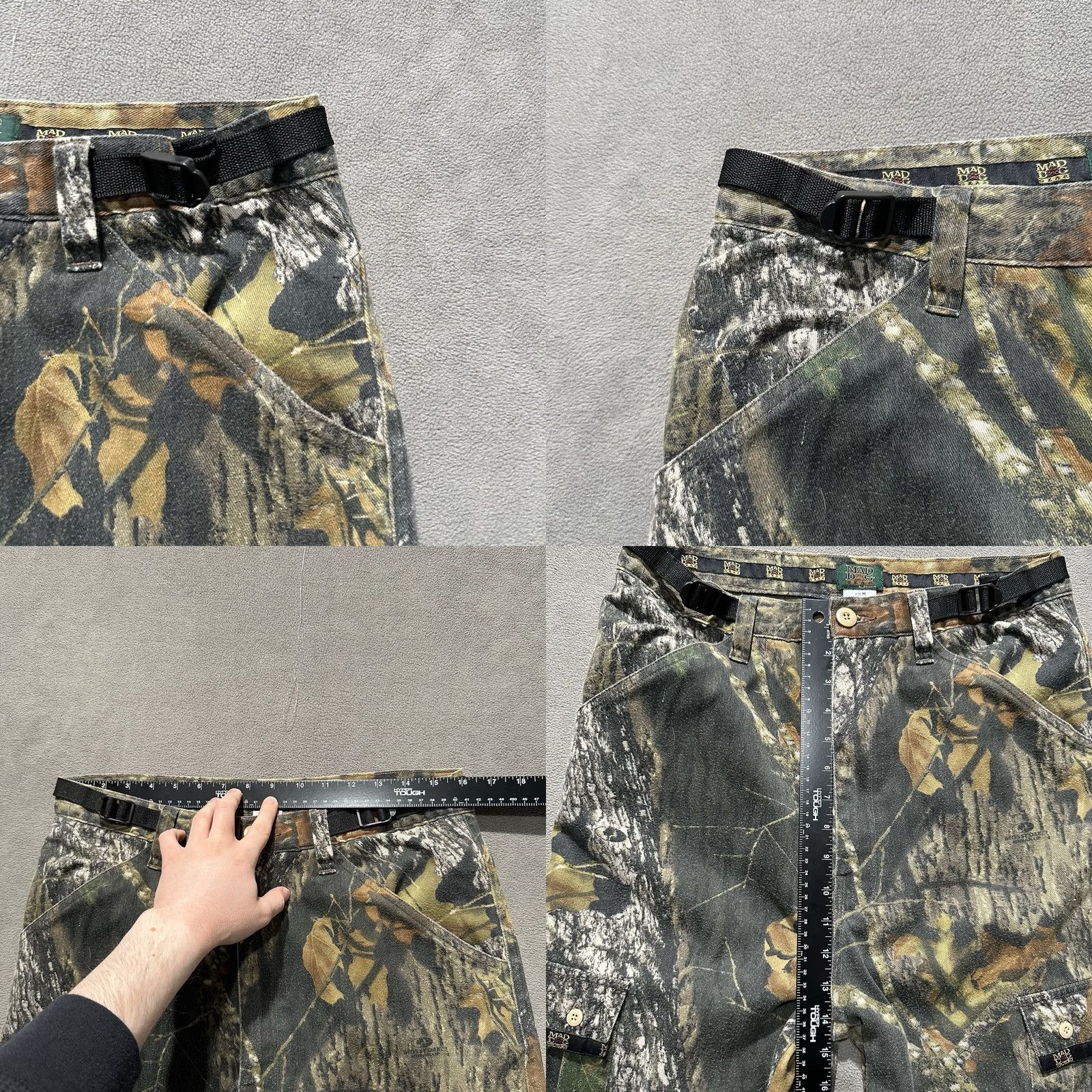 Vintage VINTAGE Mad Dog Pants Mens Medium Brown Camouflage Cargo Pocket ScentLok Belted Size US 31 - 9 Thumbnail
