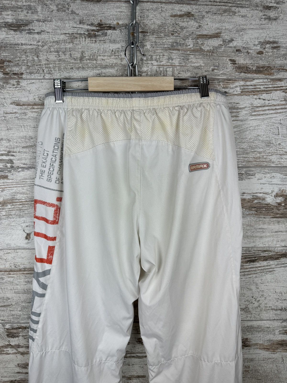 Nike × Vintage Mens Vintage Nike white drill pants swoosh sweatpants rare Size US 34 / EU 50 - 16 Thumbnail