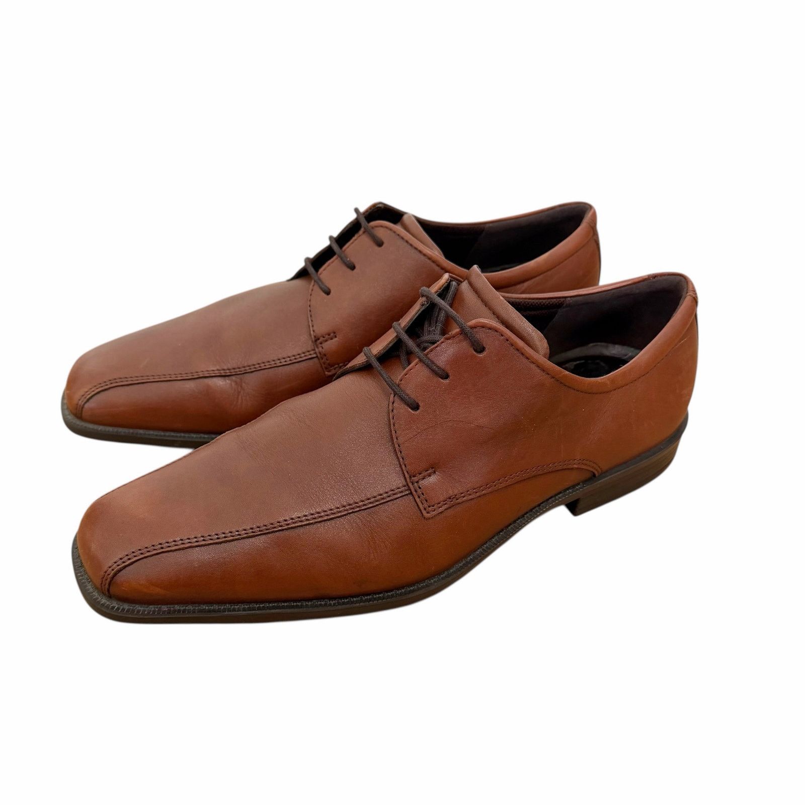 Ecco Ecco Brown Leather Edinburgh Lace Up Loafers Sz 10.5 Sz 44 Size US 10.5 / EU 43-44 - 3 Thumbnail