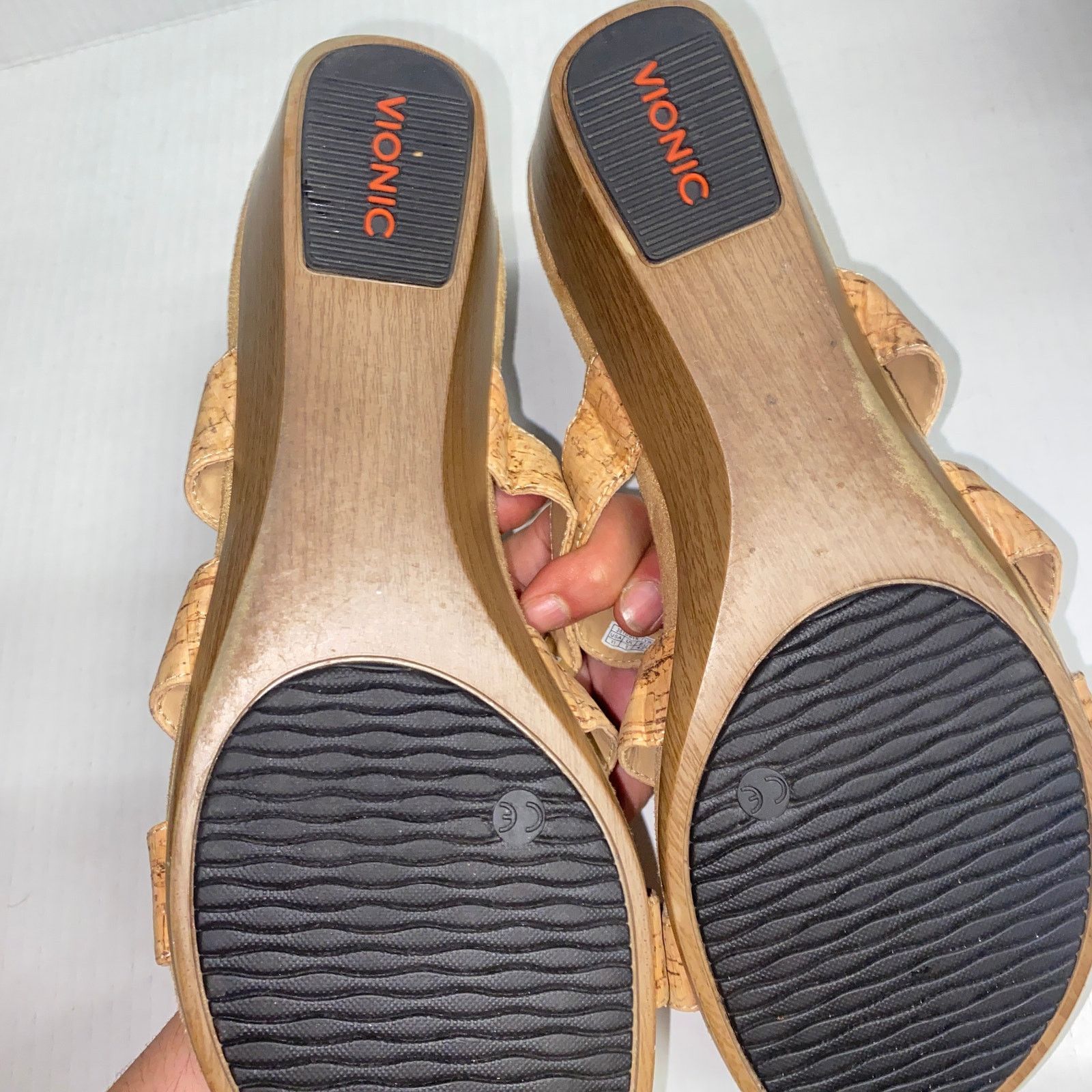 Vionic Vionic Dwyn Natural Brown Cork Platform Wedge Sandals 11 Size US 11 / IT 41 - 8 Thumbnail