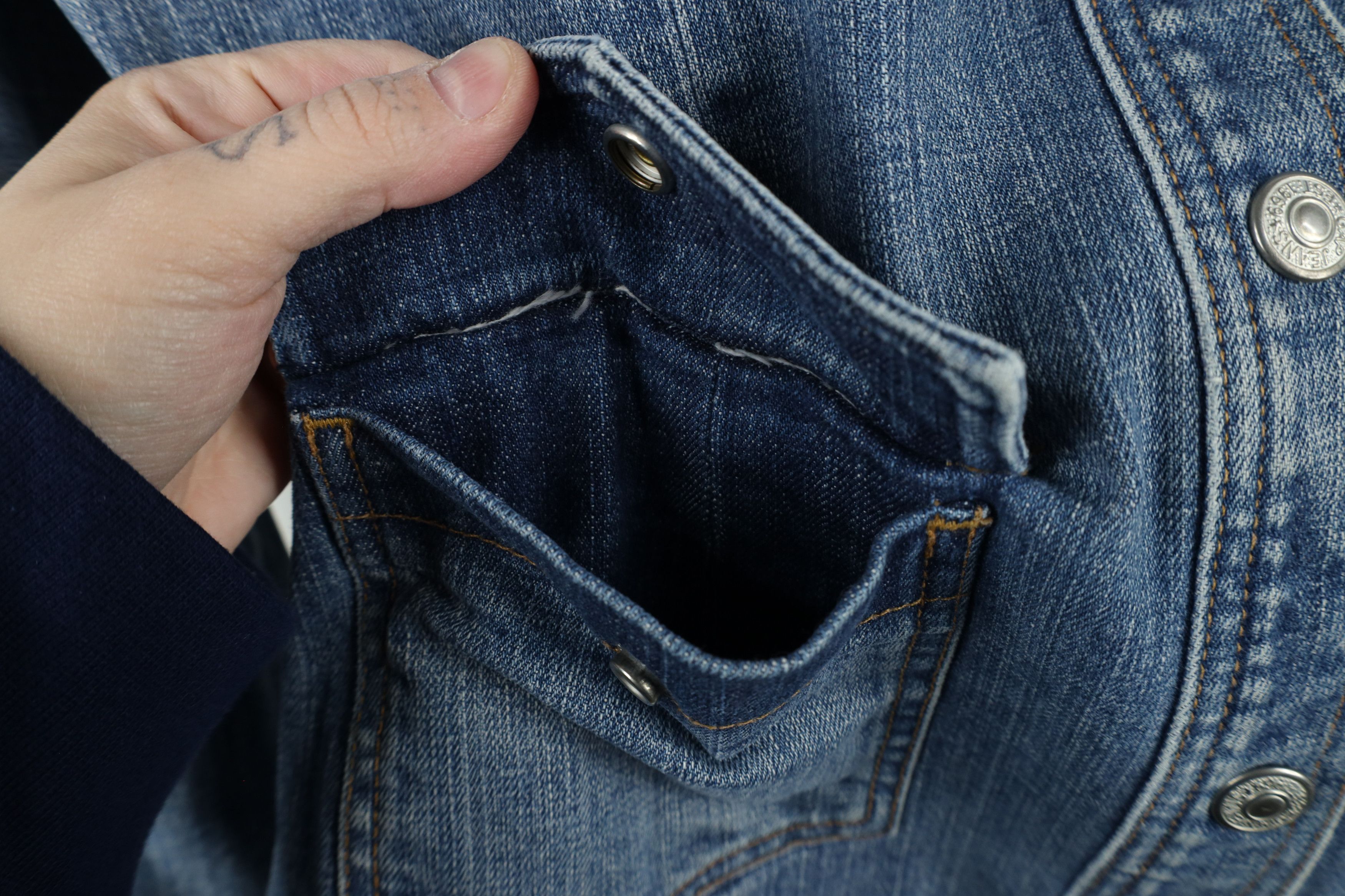 Gap × Vintage Vintage Y2K 2003 Gap Stretch Denim Western Button Jacket Size S / US 4 / IT 40 - 7 Thumbnail