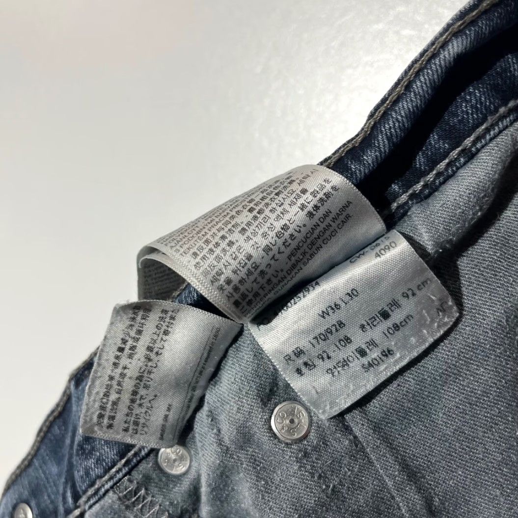 Levi's Levi's 505 Straight Leg Dark Washed Blue Denim Jeans Men 36X30, Blue, Regular, Men, Denim Jeans Size US 36 / EU 52 - 3 Thumbnail