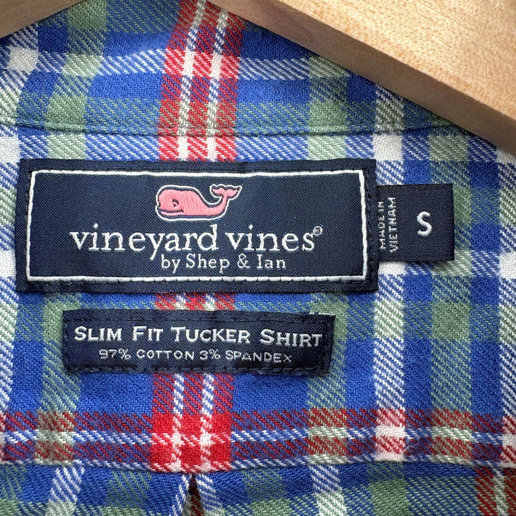 Vineyard Vines Vineyard Vines Slim Tucker Shirt Mens Small Blue Plaid Flannel Long Sleeve Button-Up Size US S / EU 44-46 / 1 - 4 Thumbnail