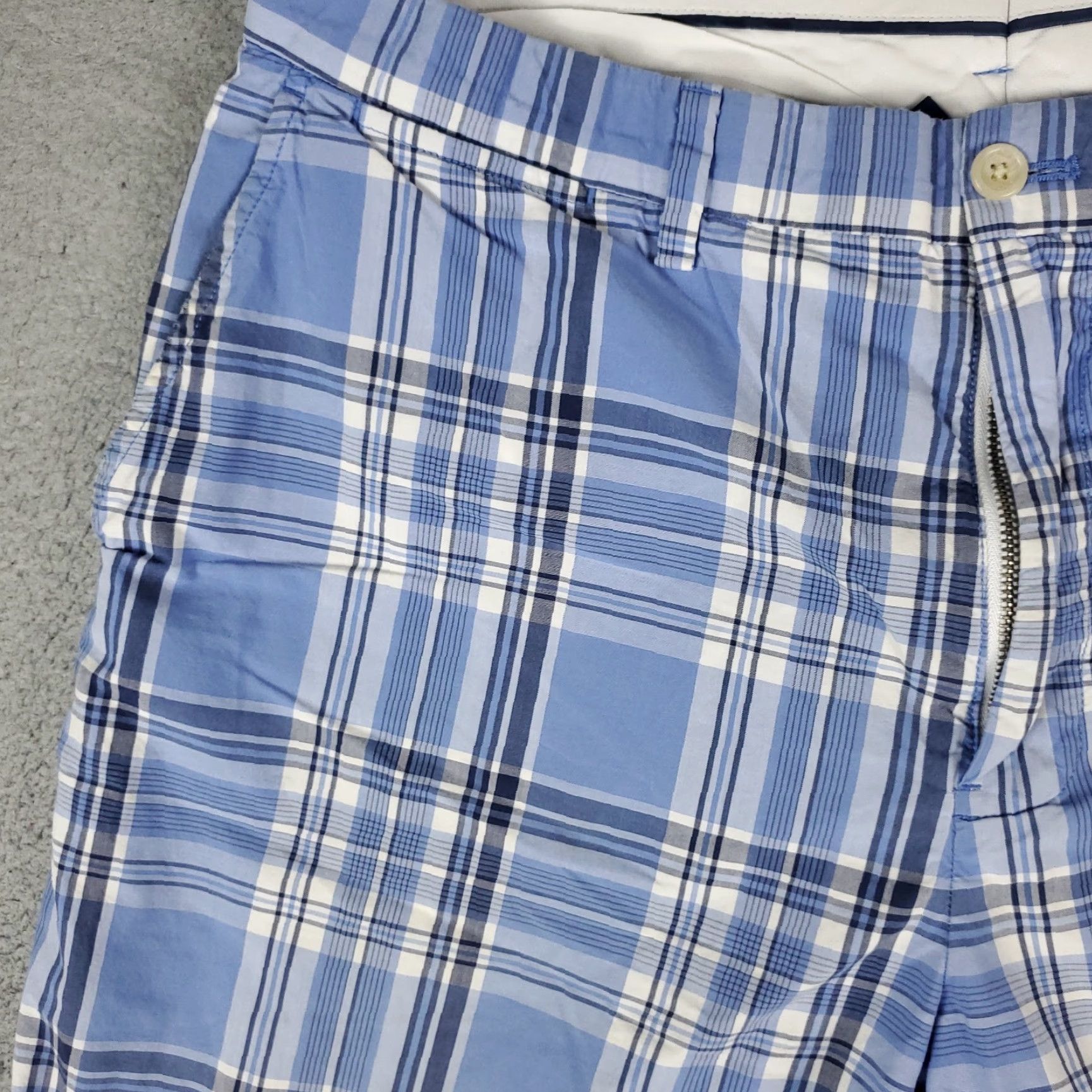 Ralph Lauren Ralph Lauren Shorts Mens Size 34 Blue White Plaid Casual Flat Front Chino Pants Shirt? Size US 34 / EU 50 - 3 Thumbnail