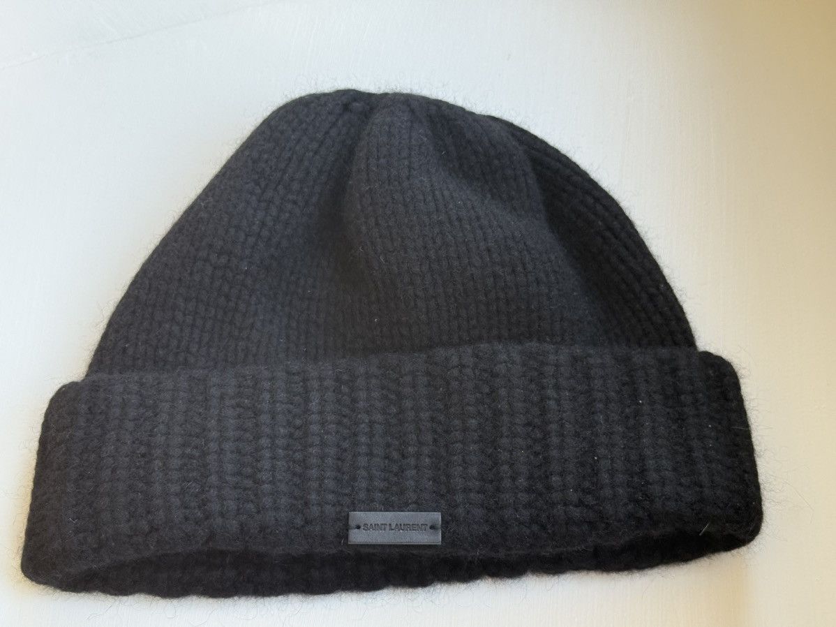 Saint Laurent Paris Saint Laurent cashmere black beanie hat Size ONE SIZE - 1 Thumbnail