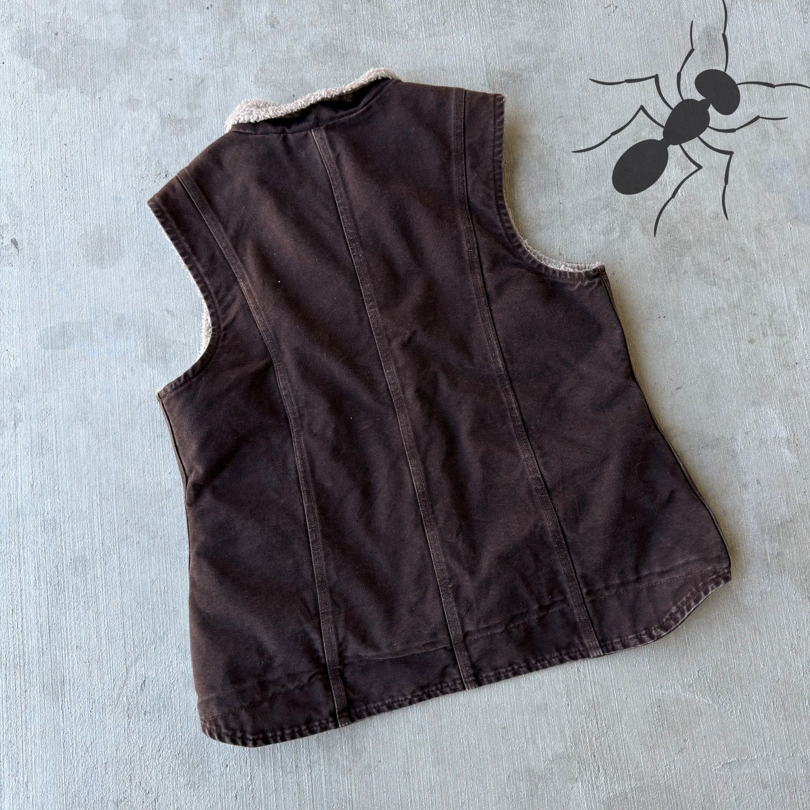 Carhartt × Vintage Carhartt WOMENS WV001 DKB brown work wear vest Size US L / EU 52-54 / 3 - 3 Thumbnail