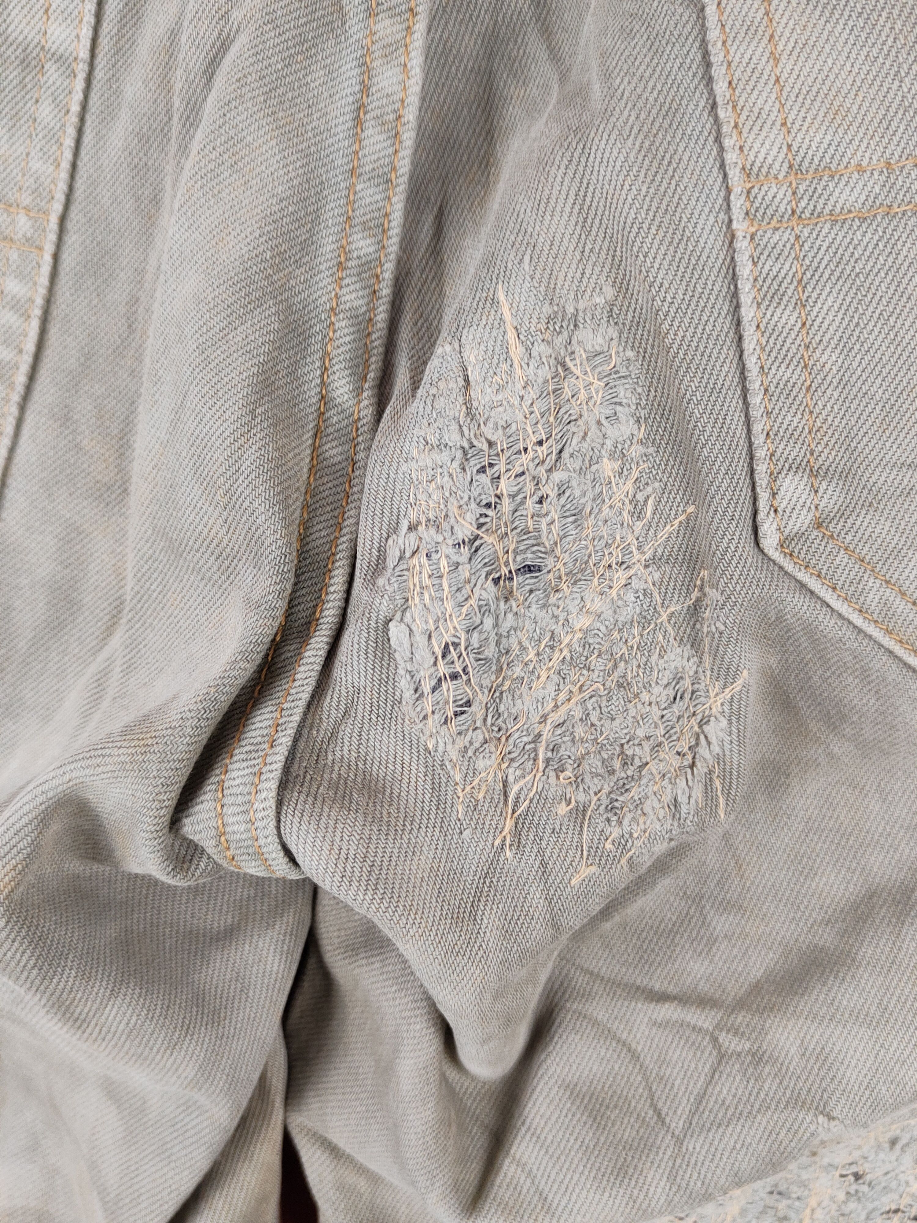 Japanese Brand Ozone Rocks Gray Faded Distressed Ripped Jeans #S1791 Size US 34 / EU 50 - 13 Thumbnail