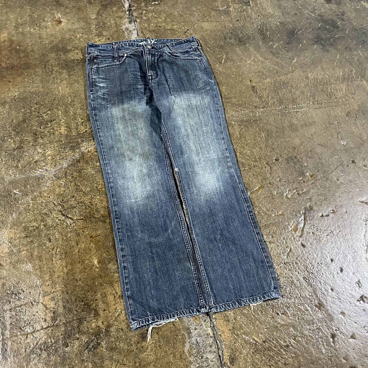 Affliction × JNCO × Vintage Crazy Y2K Affliction Style Cross Jeans Boot Cut Wide Leg Size US 34 / EU 50 - 8 Thumbnail