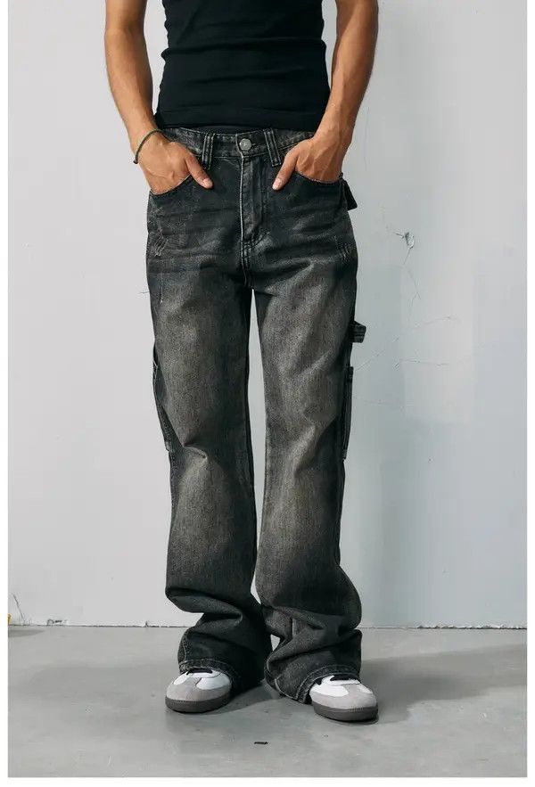 Jean VIBE washed faded damaged hiphop baggy jeans Size US 36 / EU 52 - 4 Thumbnail