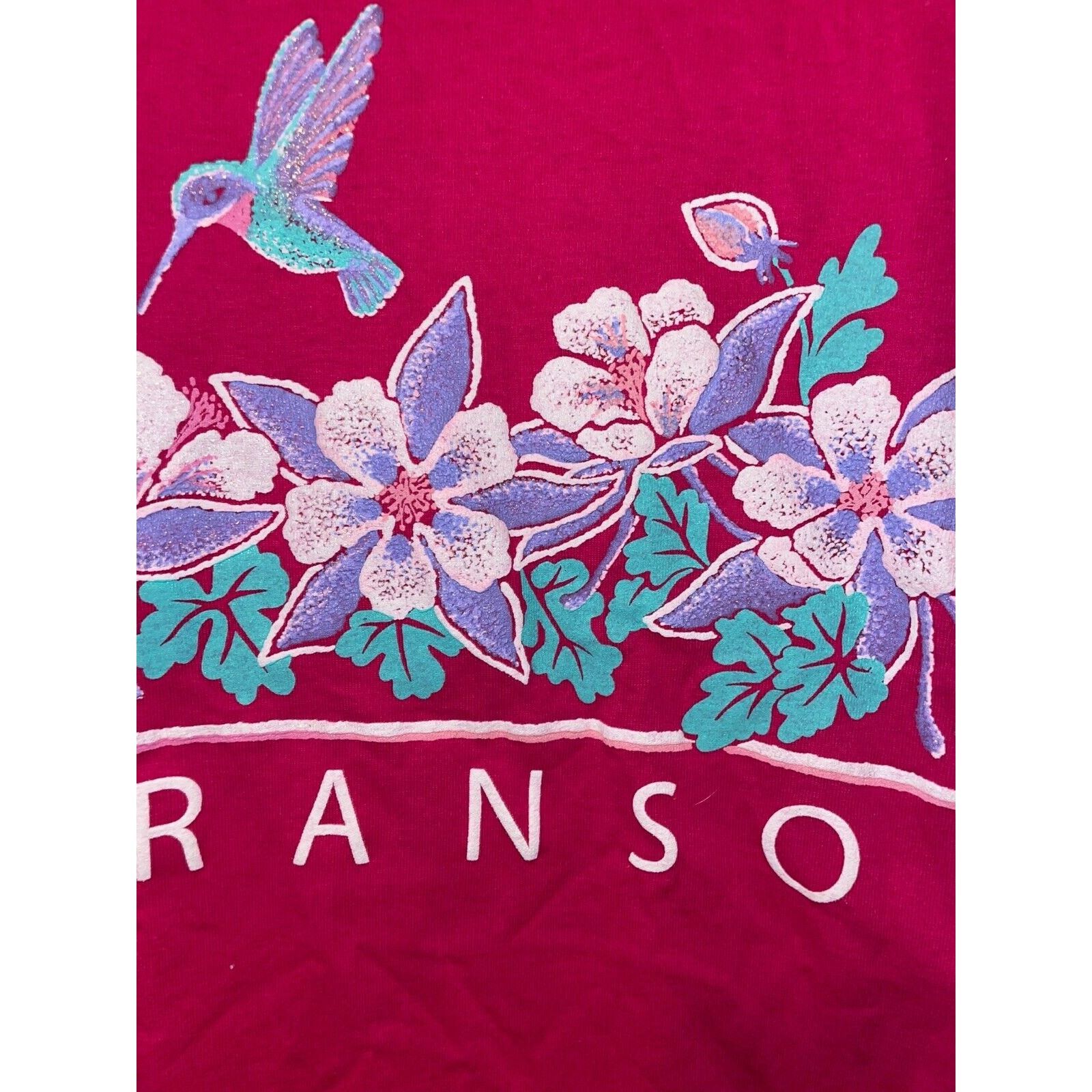 Jerzees Vintage Branson Pink Shirt Flowers Flower Tee 1990s VTG L Size US L / EU 52-54 / 3 - 4 Thumbnail