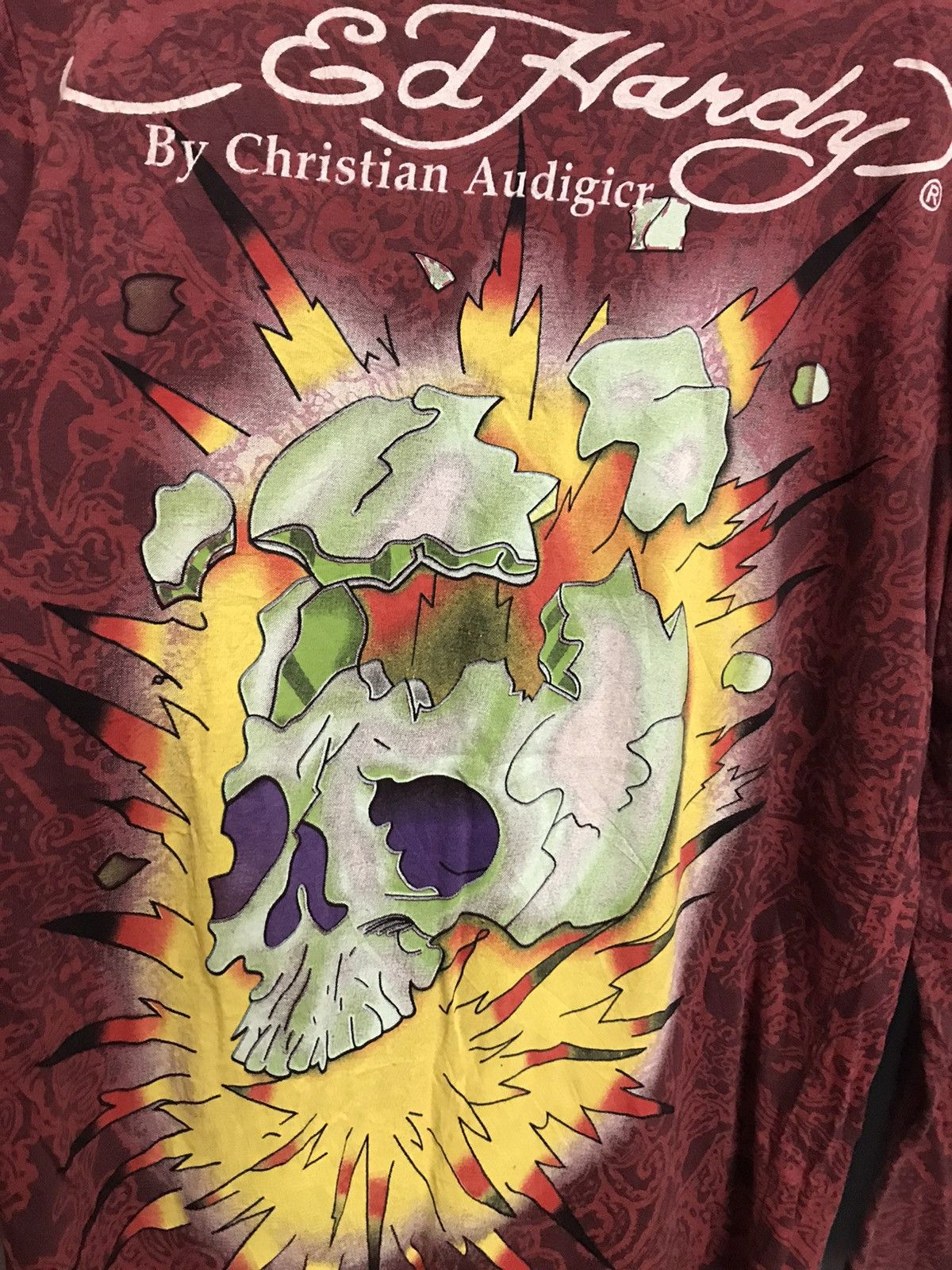 Ed Hardy Vtg Ed Hardy by Christian Audigier Skull Logo Very Rare Size US M / EU 48-50 / 2 - 8 Thumbnail