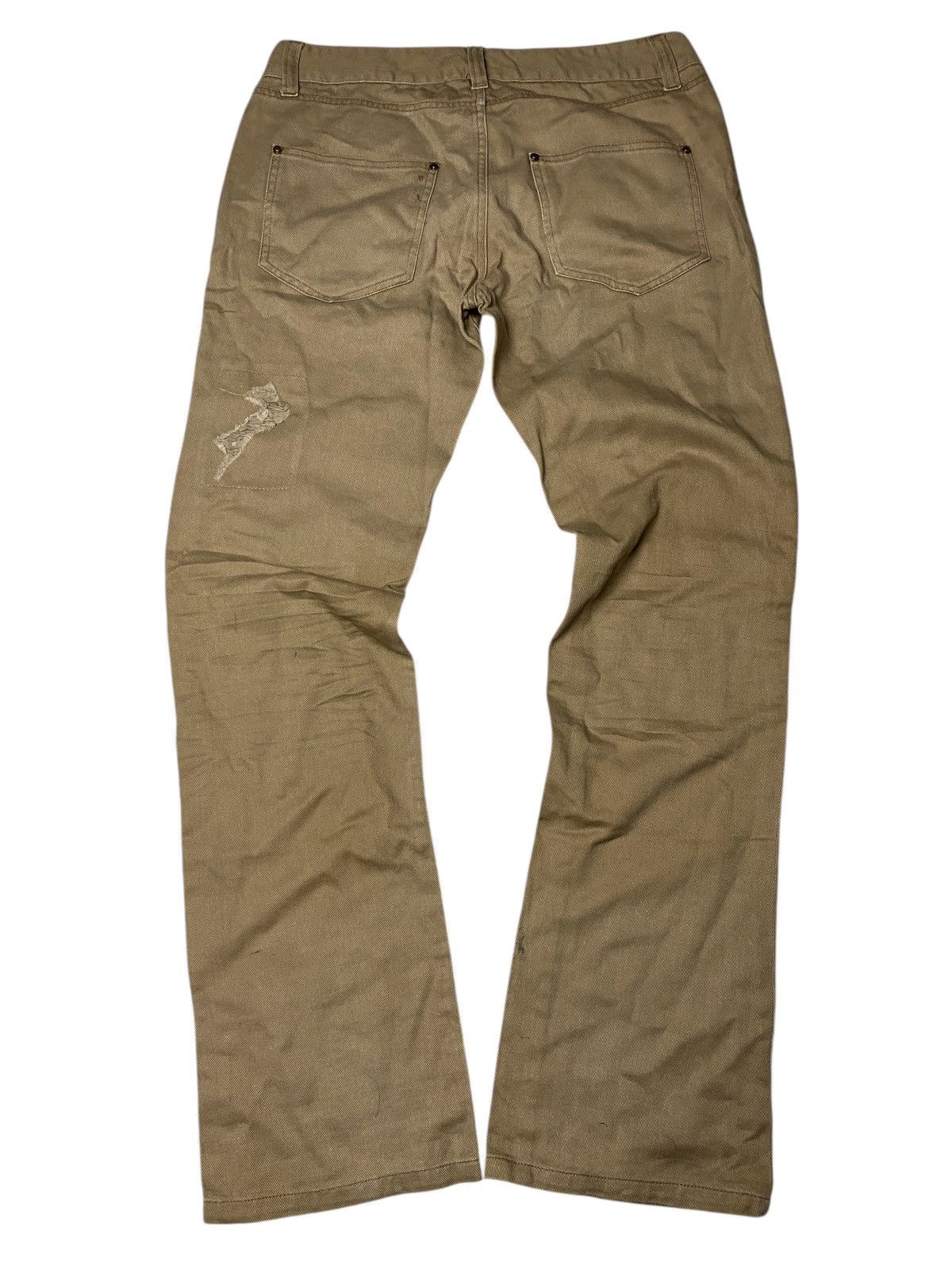 If Six Was Nine 2000's Lowbox Clawmark Distressed Flared Pants Size US 30 / EU 46 - 2 Thumbnail