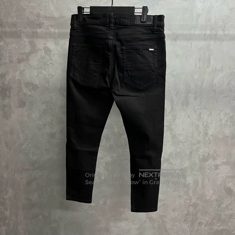 Amiri Amiri Black Solid Multi-Destroyed Design Patch Denim Pants Size US 32 / EU 48 - 6 Thumbnail