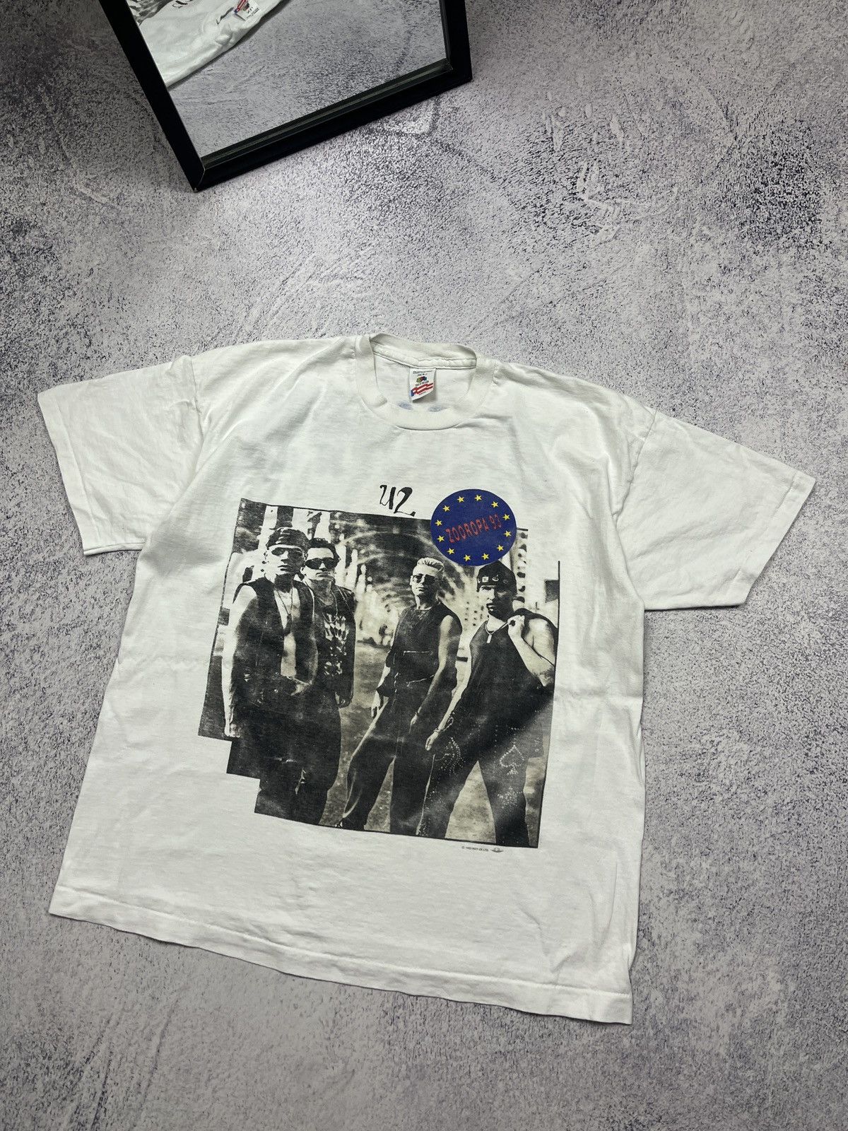 Band Tees × Fruit Of The Loom × Vintage Vintage 1993 U2 Zooropa Tour Rock Band T-Shirt Tee Boxy Rare Size US XL / EU 56 / 4 - 3 Thumbnail